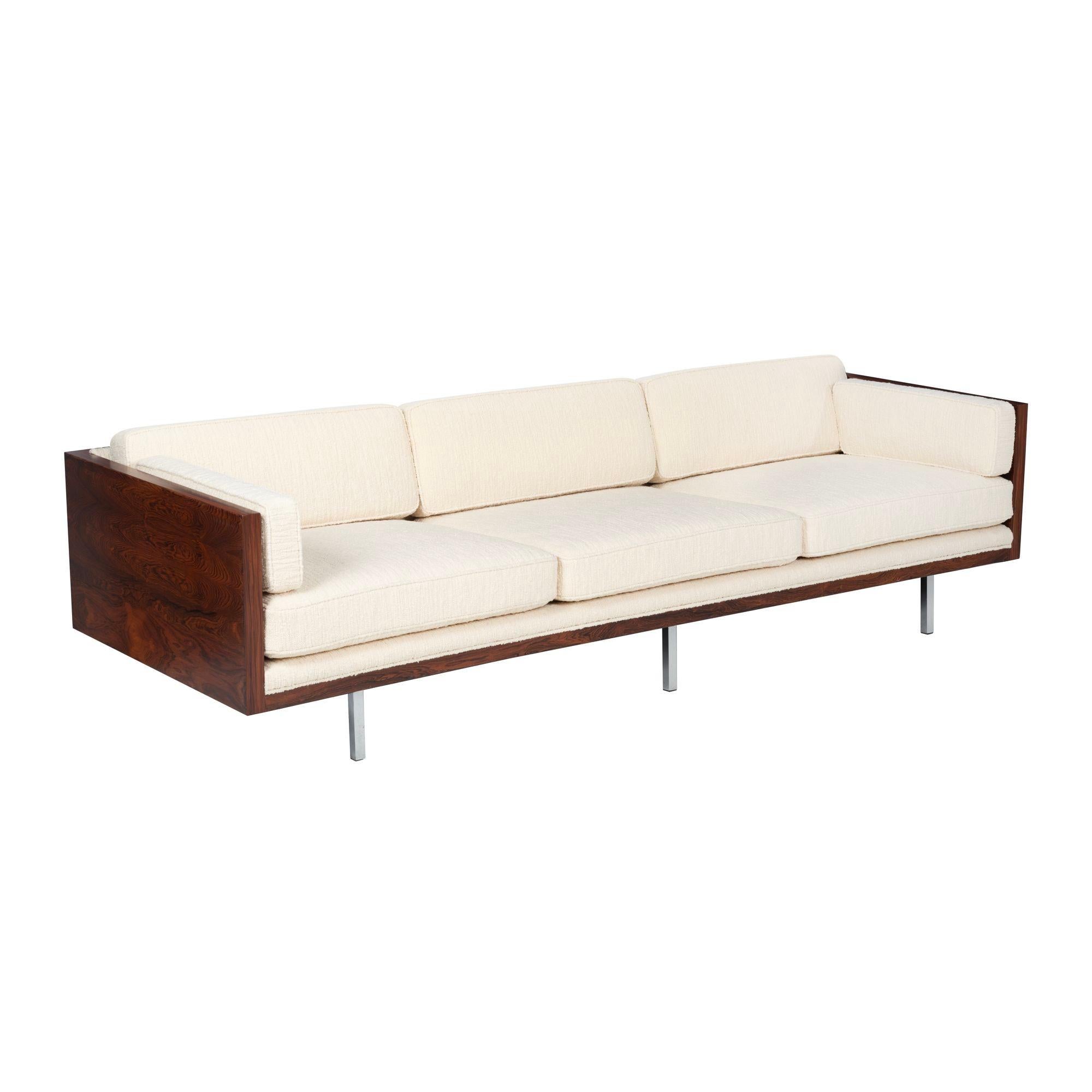 Milo Baughman for Thayer Coggin Rosewood Case Sofa In Good Condition In Chicago, IL