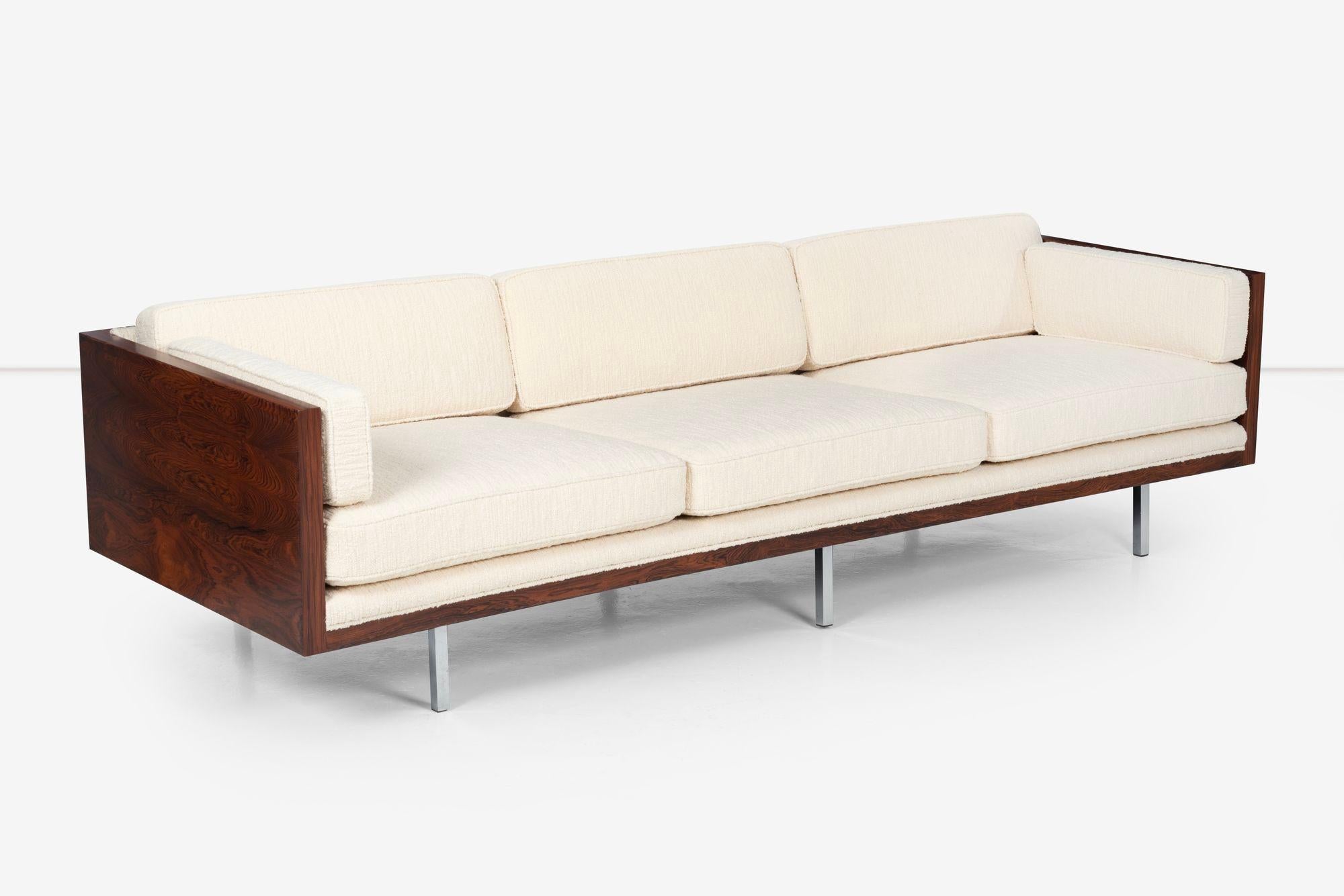 Milo Baughman for Thayer Coggin Rosewood Case Sofa For Sale 1