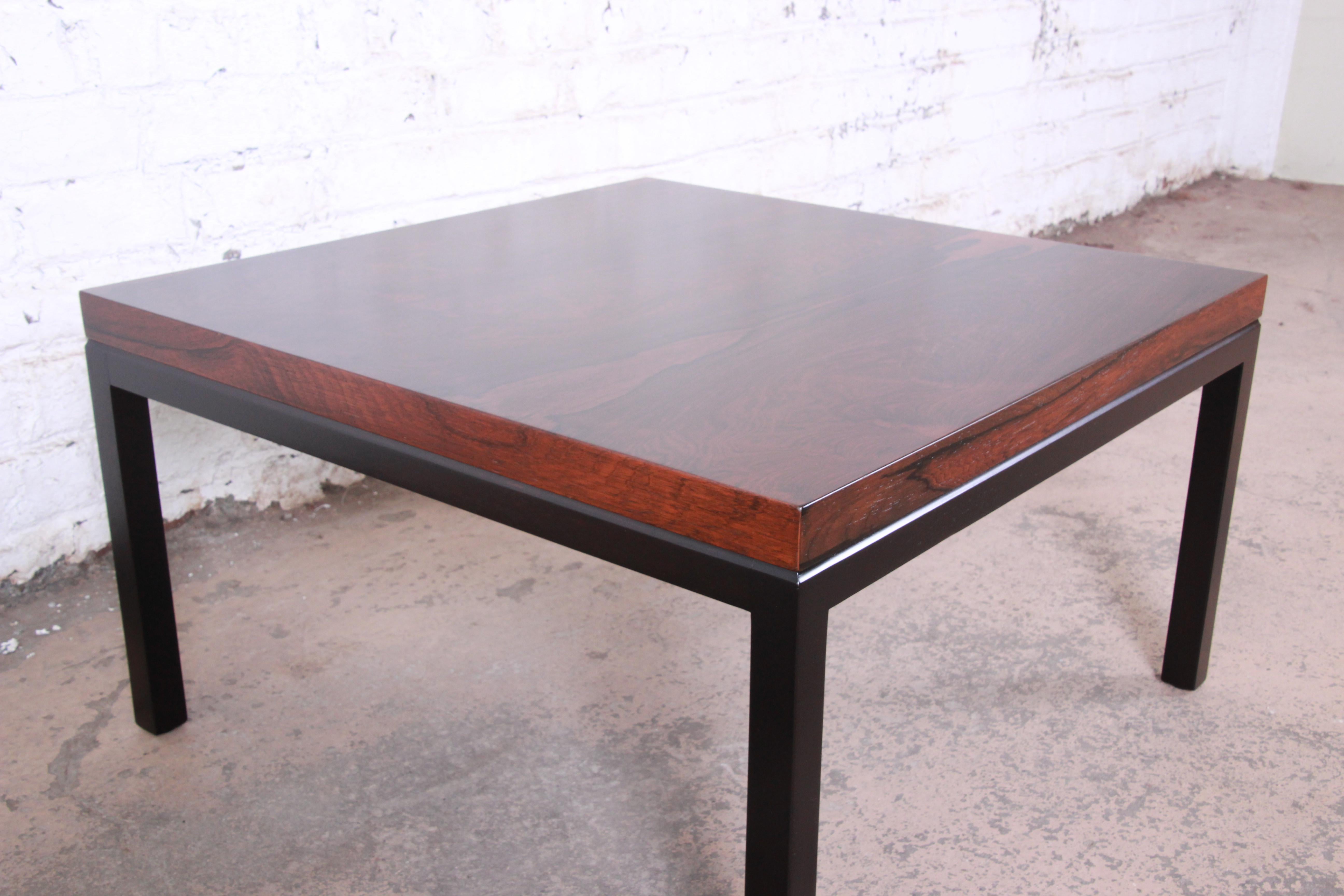Mid-20th Century Milo Baughman for Thayer Coggin Rosewood Coffee Table, Newly Restored