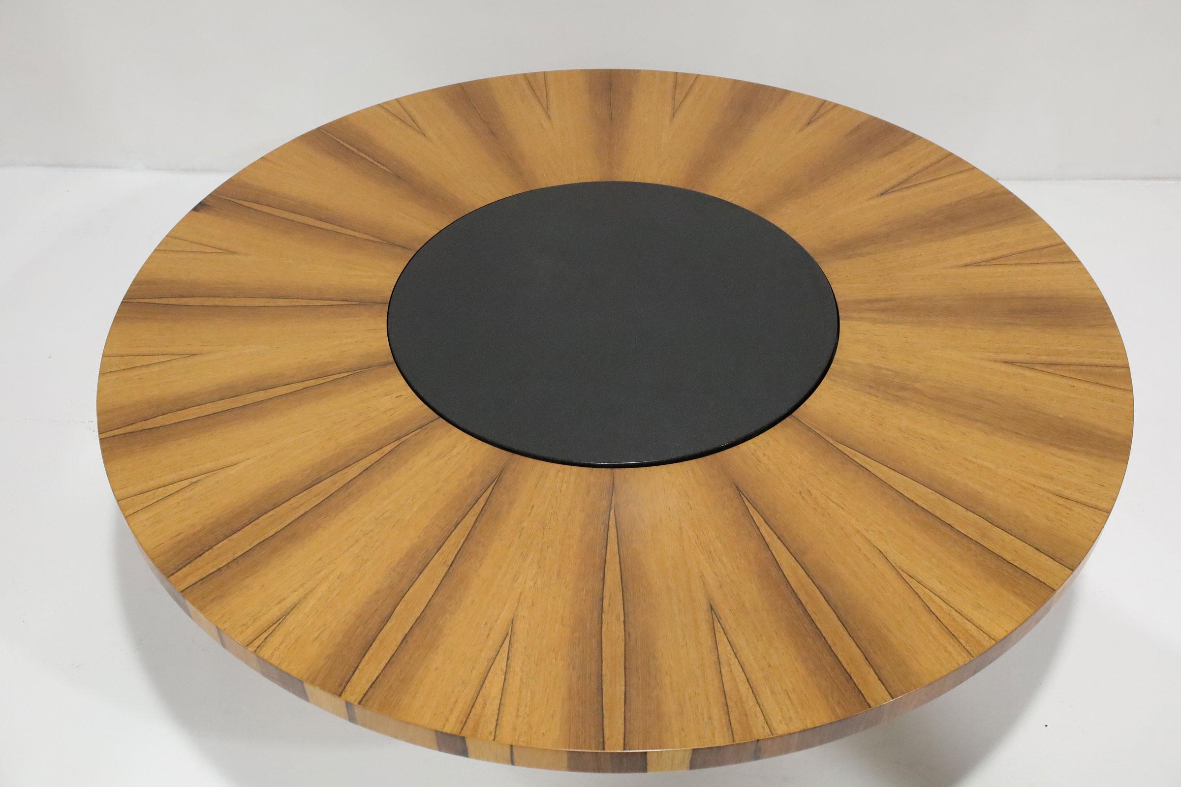 Milo Baughman para Thayer Coggin Mesa de centro giratoria Lazy Susan de palisandro, años 60 en venta 1