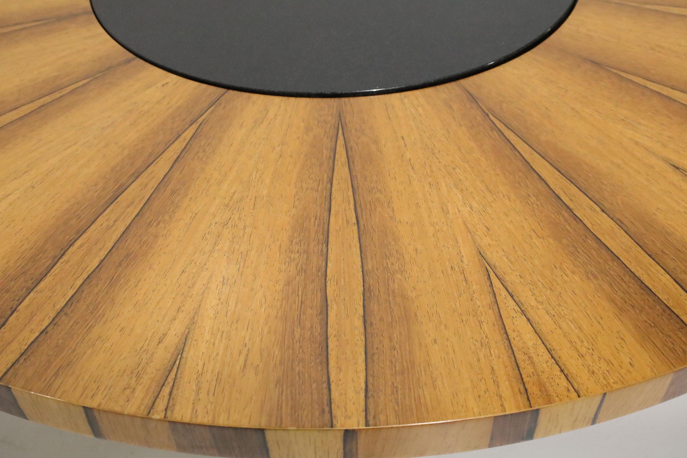 Milo Baughman para Thayer Coggin Mesa de centro giratoria Lazy Susan de palisandro, años 60 en venta 2