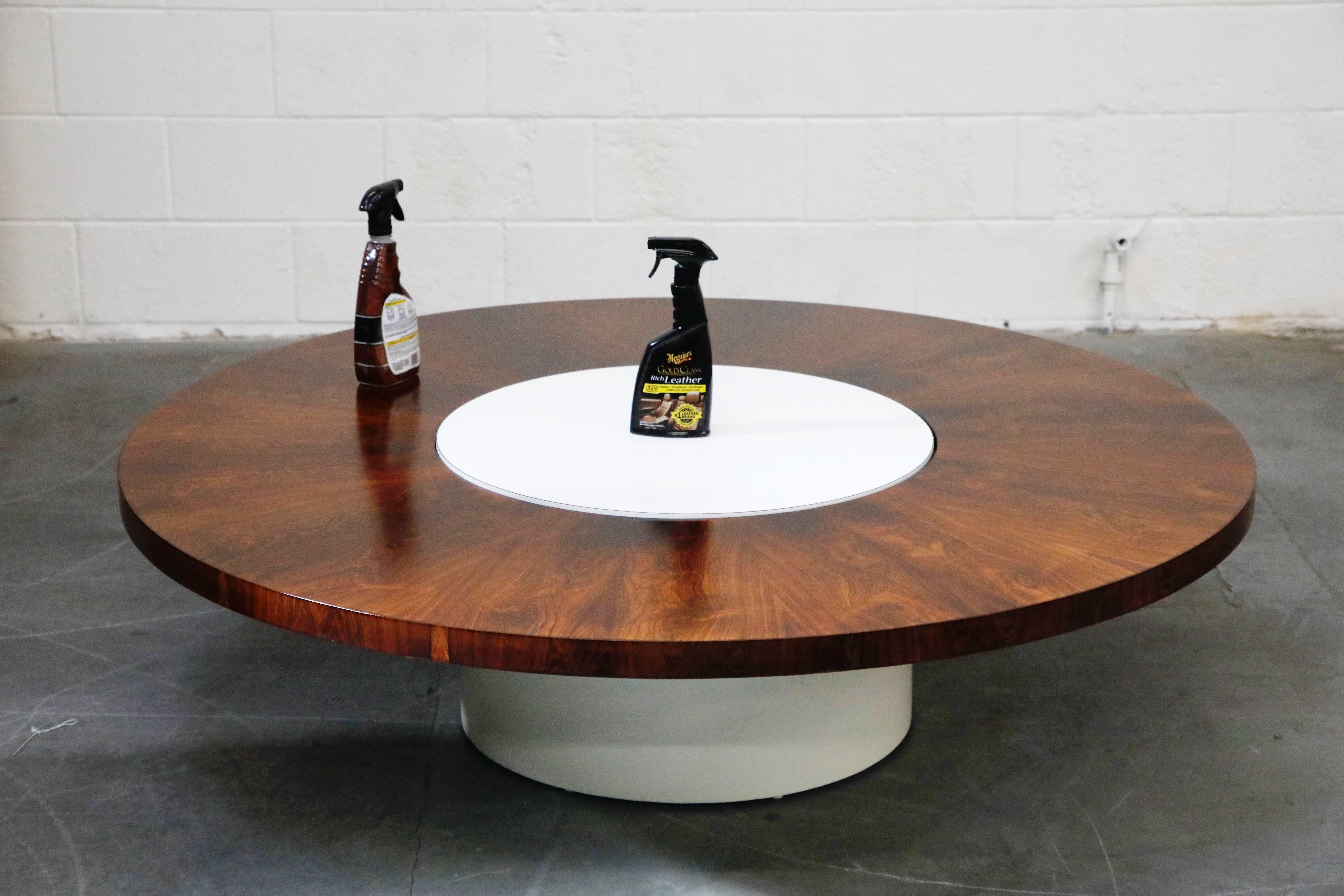 Milo Baughman for Thayer Coggin Rosewood Lazy Susan Rotating Coffee Table, 1968 2