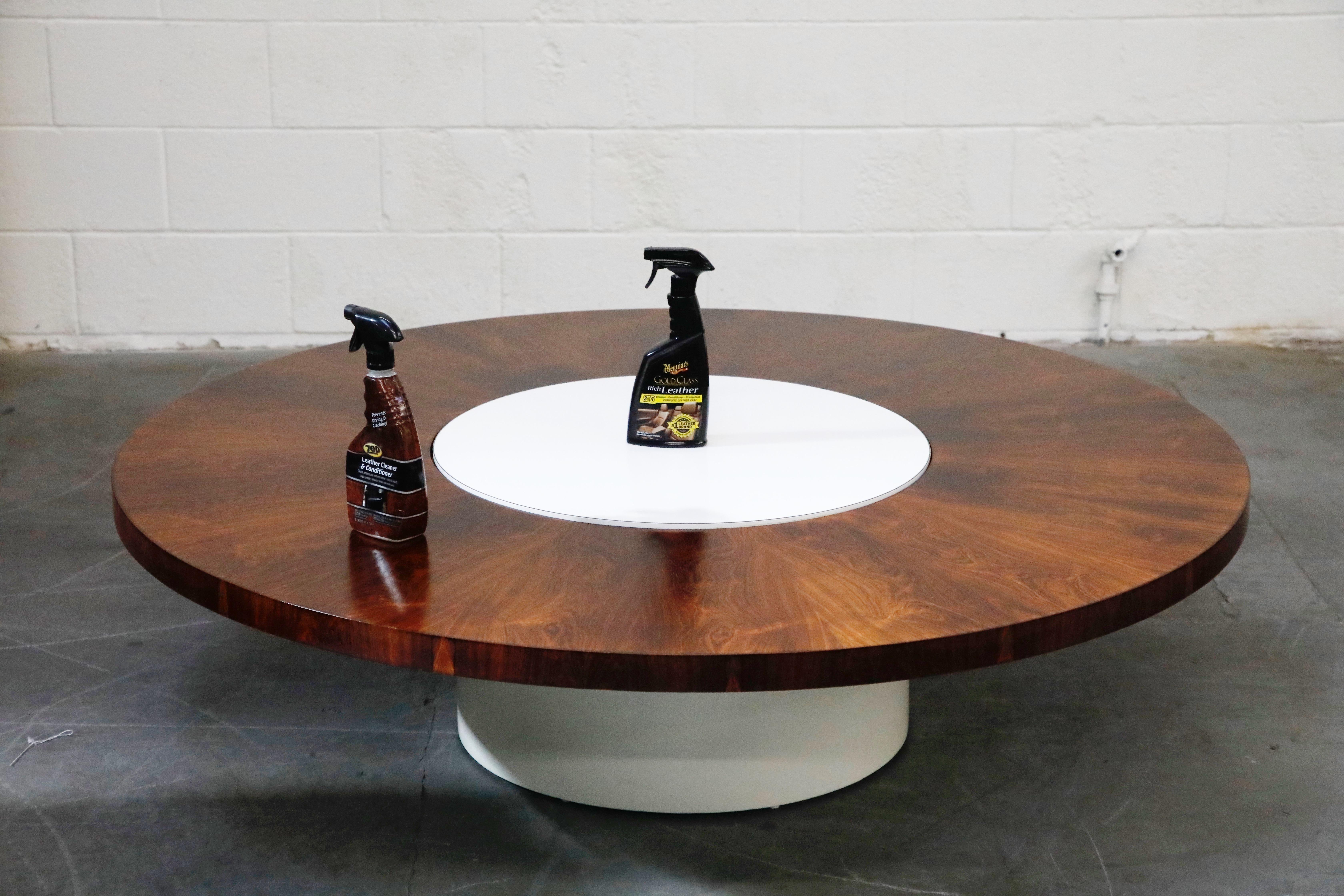 Milo Baughman for Thayer Coggin Rosewood Lazy Susan Rotating Coffee Table, 1968 3