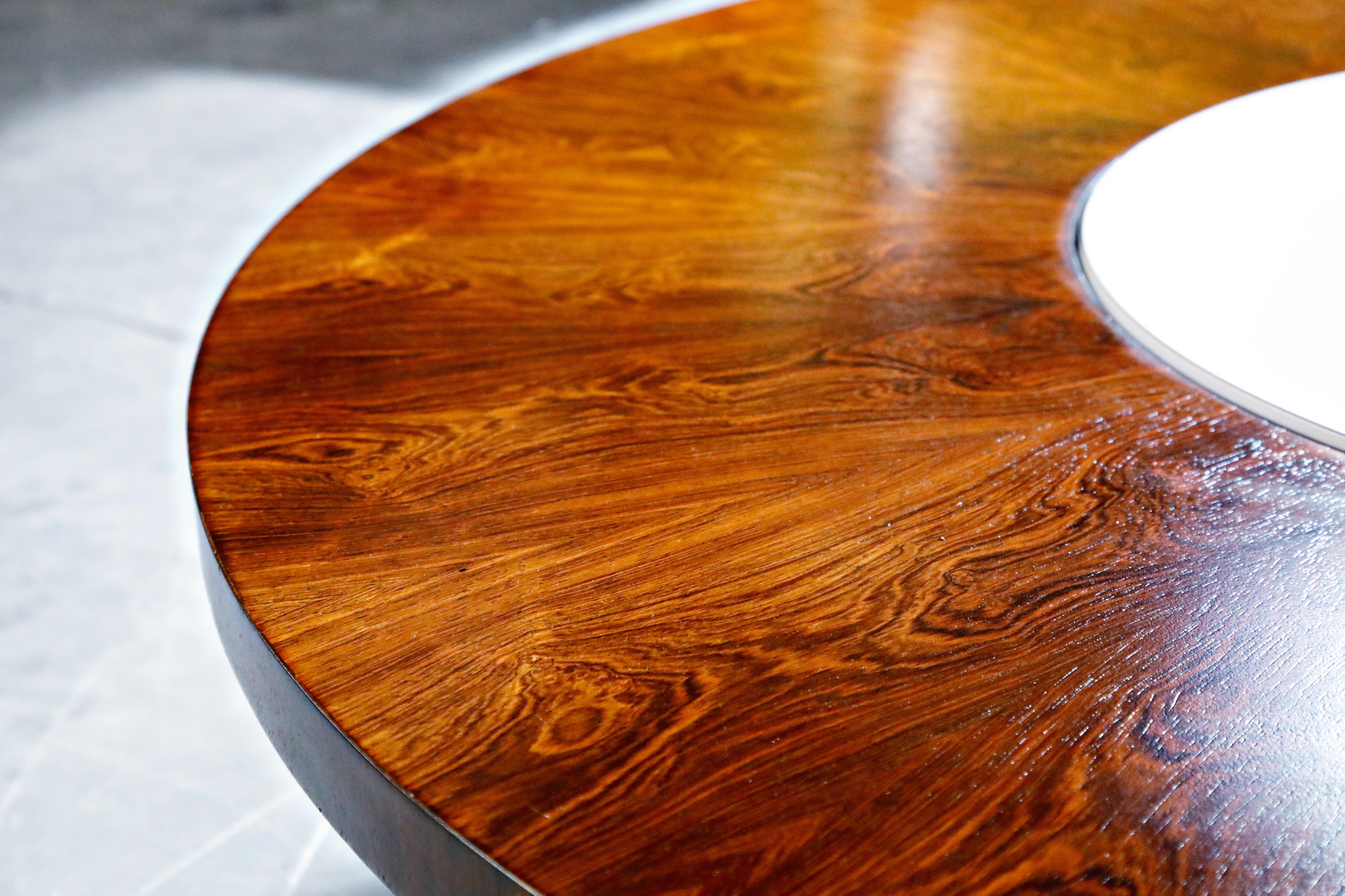 Milo Baughman for Thayer Coggin Rosewood Lazy Susan Rotating Coffee Table, 1968 8