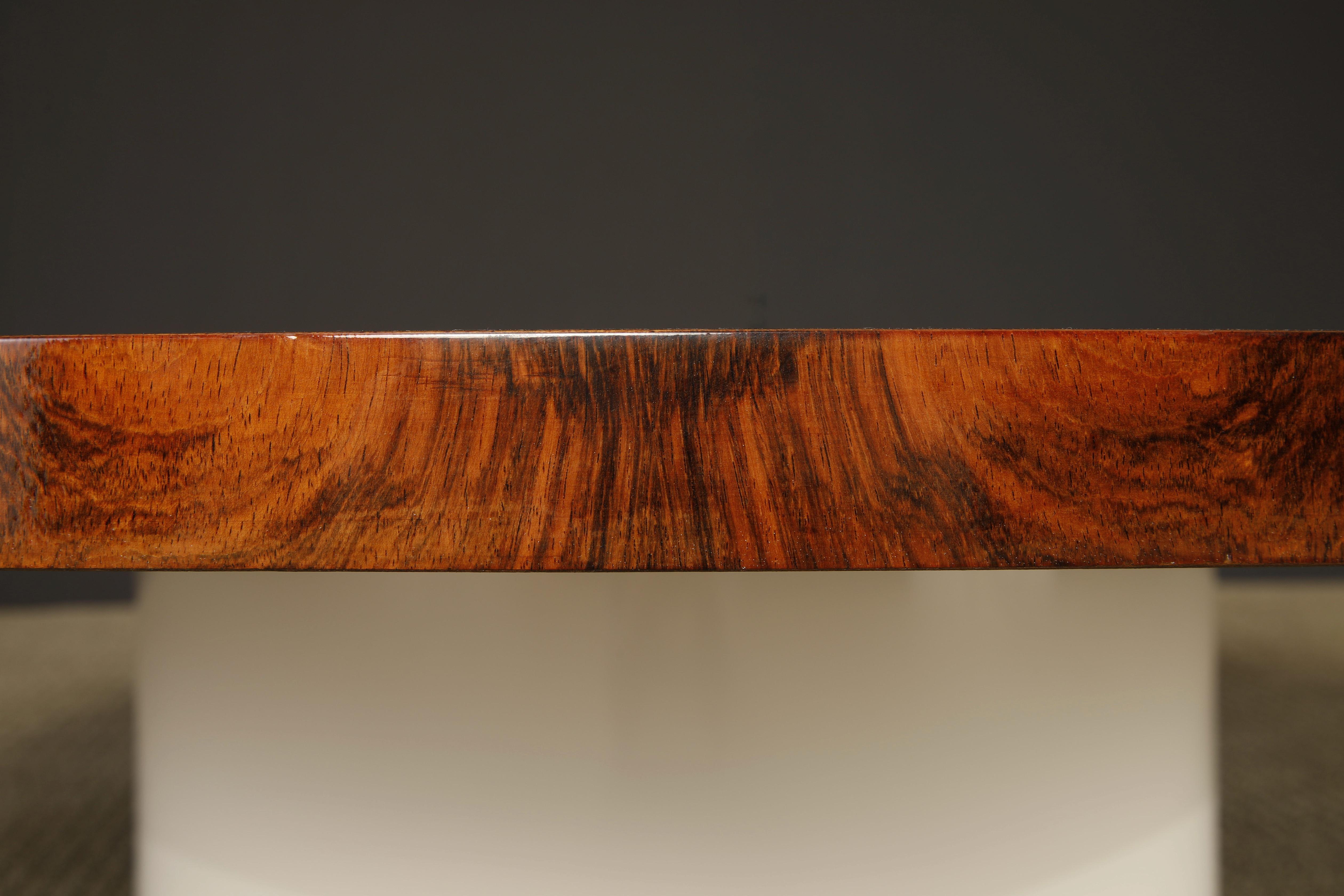 Bois de rose Table basse rotative Lazy Susan de Milo Baughman pour Thayer Coggin, 1968 en vente