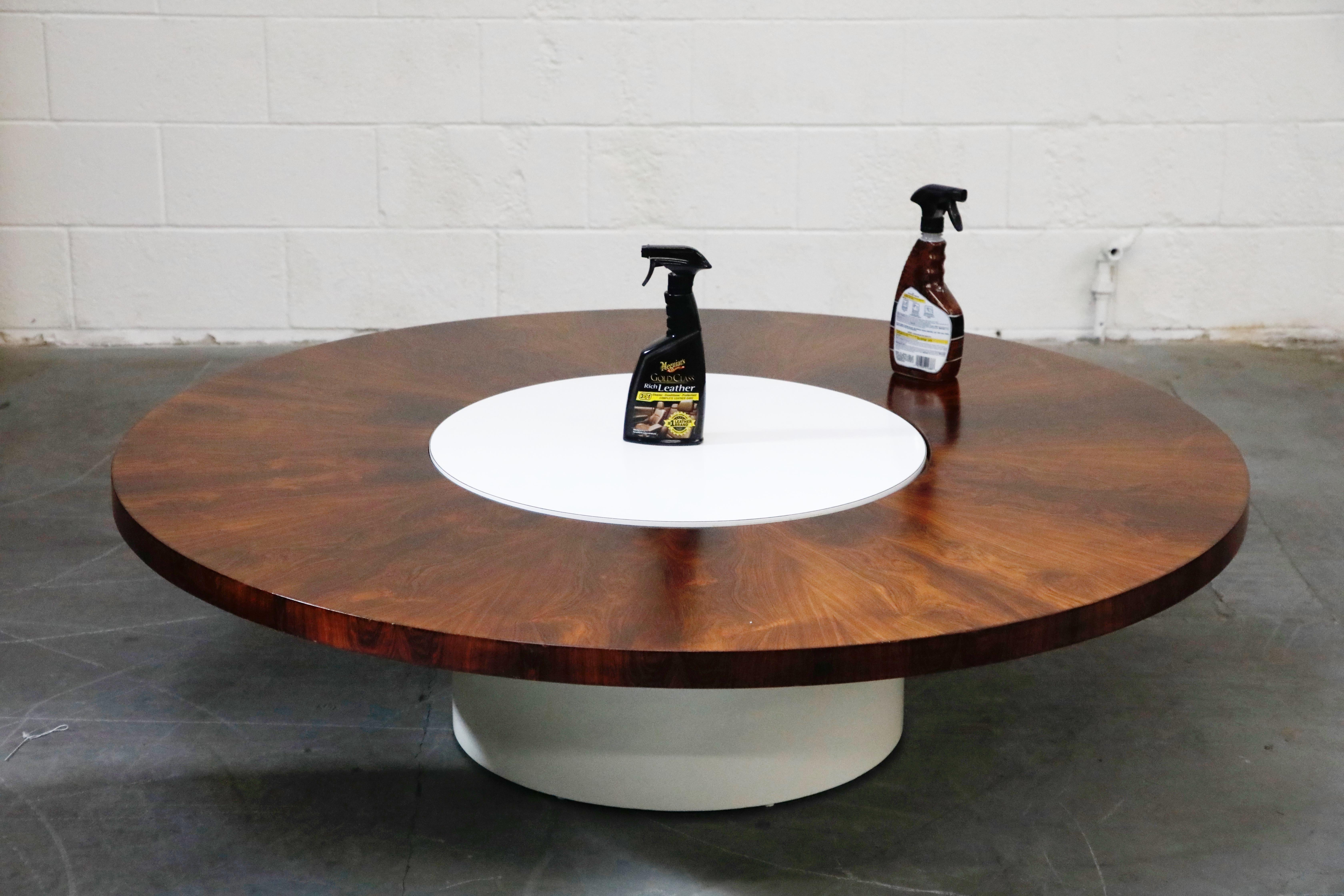 Milo Baughman for Thayer Coggin Rosewood Lazy Susan Rotating Coffee Table, 1968 1