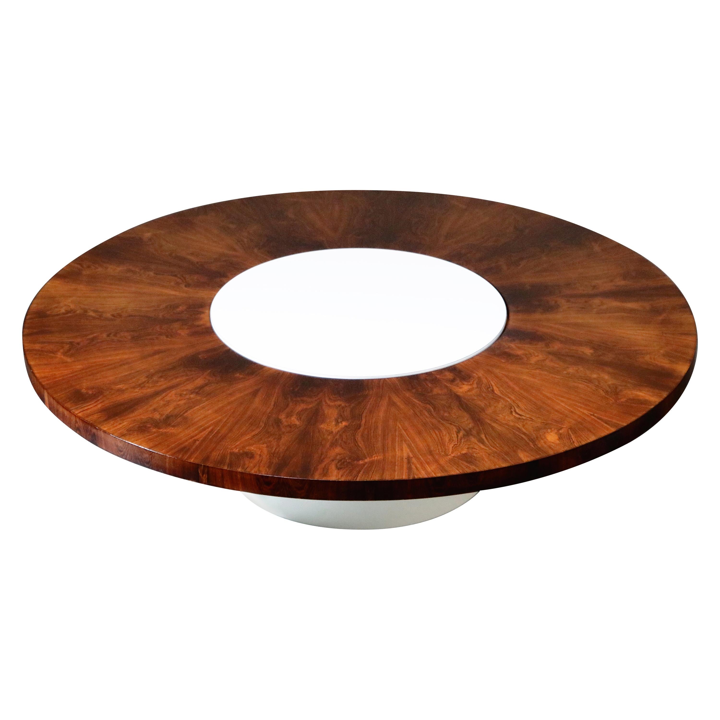Milo Baughman for Thayer Coggin Rosewood Lazy Susan Rotating Coffee Table, 1968