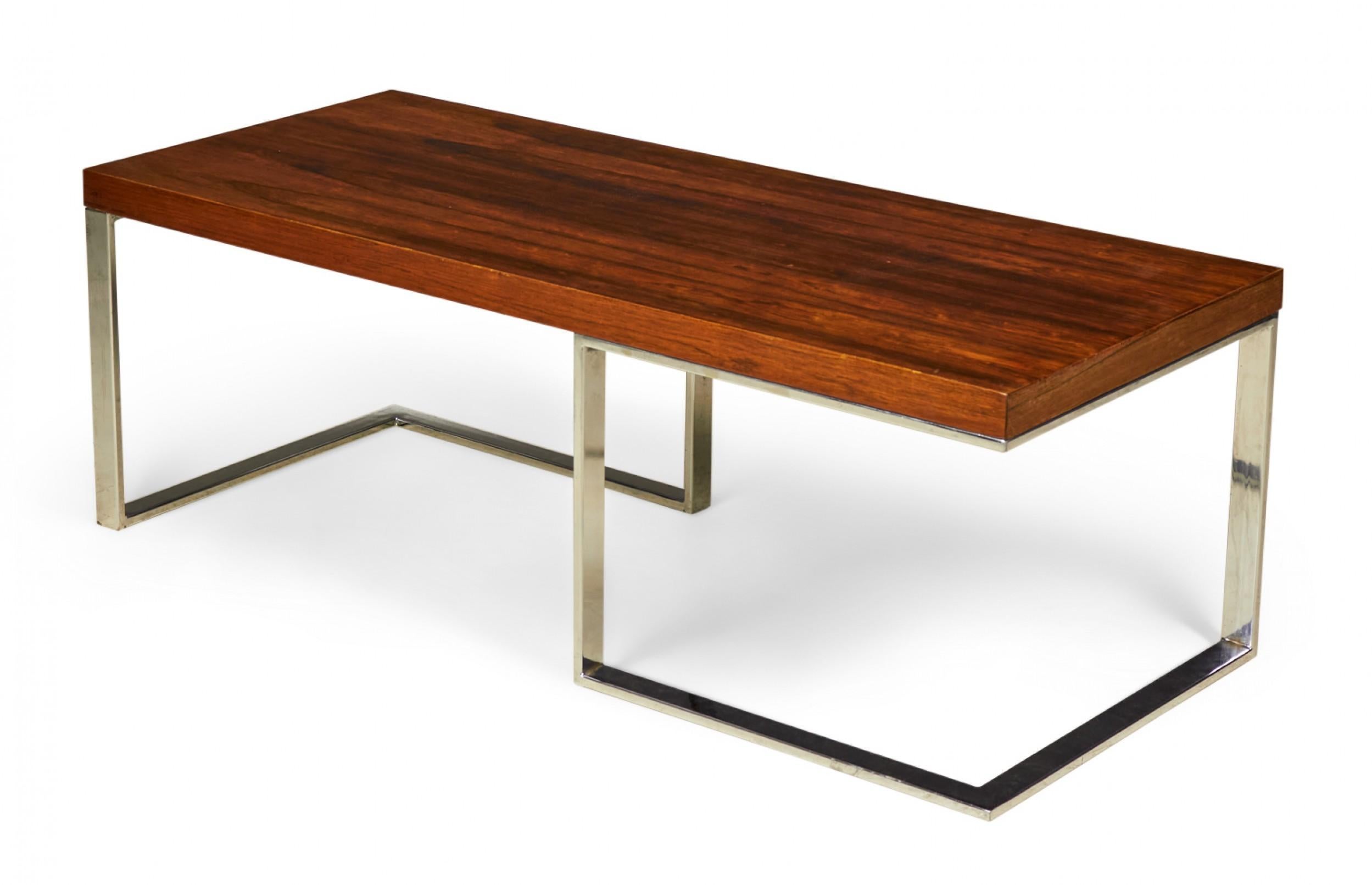 20th Century Milo Baughman for Thayer Coggin Rosewood 'Minimalist' Cocktail / Coffee Table For Sale