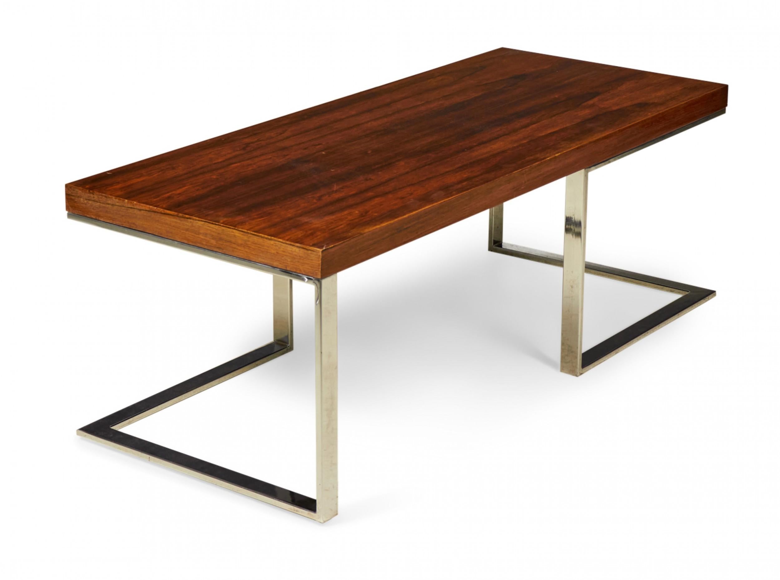 Milo Baughman for Thayer Coggin Rosewood 'Minimalist' Cocktail / Coffee Table For Sale 1