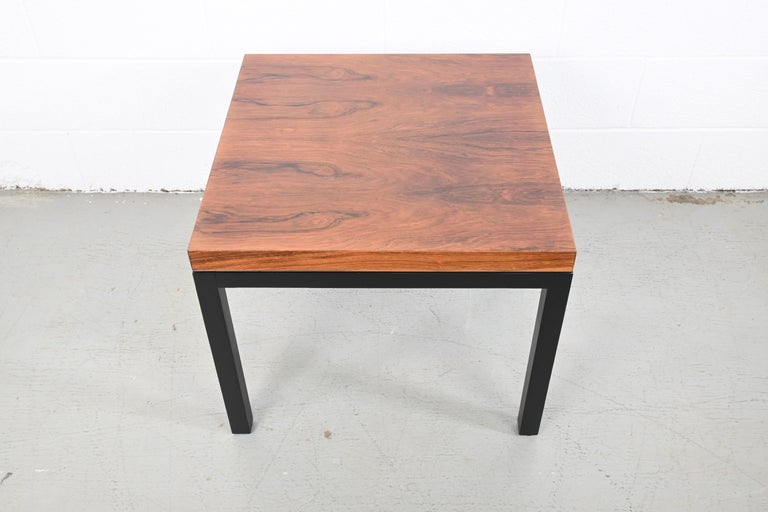 Lacquered Milo Baughman for Thayer Coggin Rosewood Side or End Table For Sale
