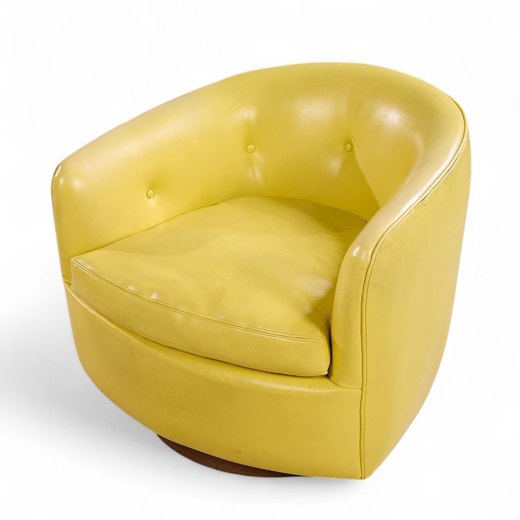 Milo Baughman für Thayer Coggin Roxy Nussbaum Dreh-Kipp-Lounge-Stühle - Paar im Angebot 4