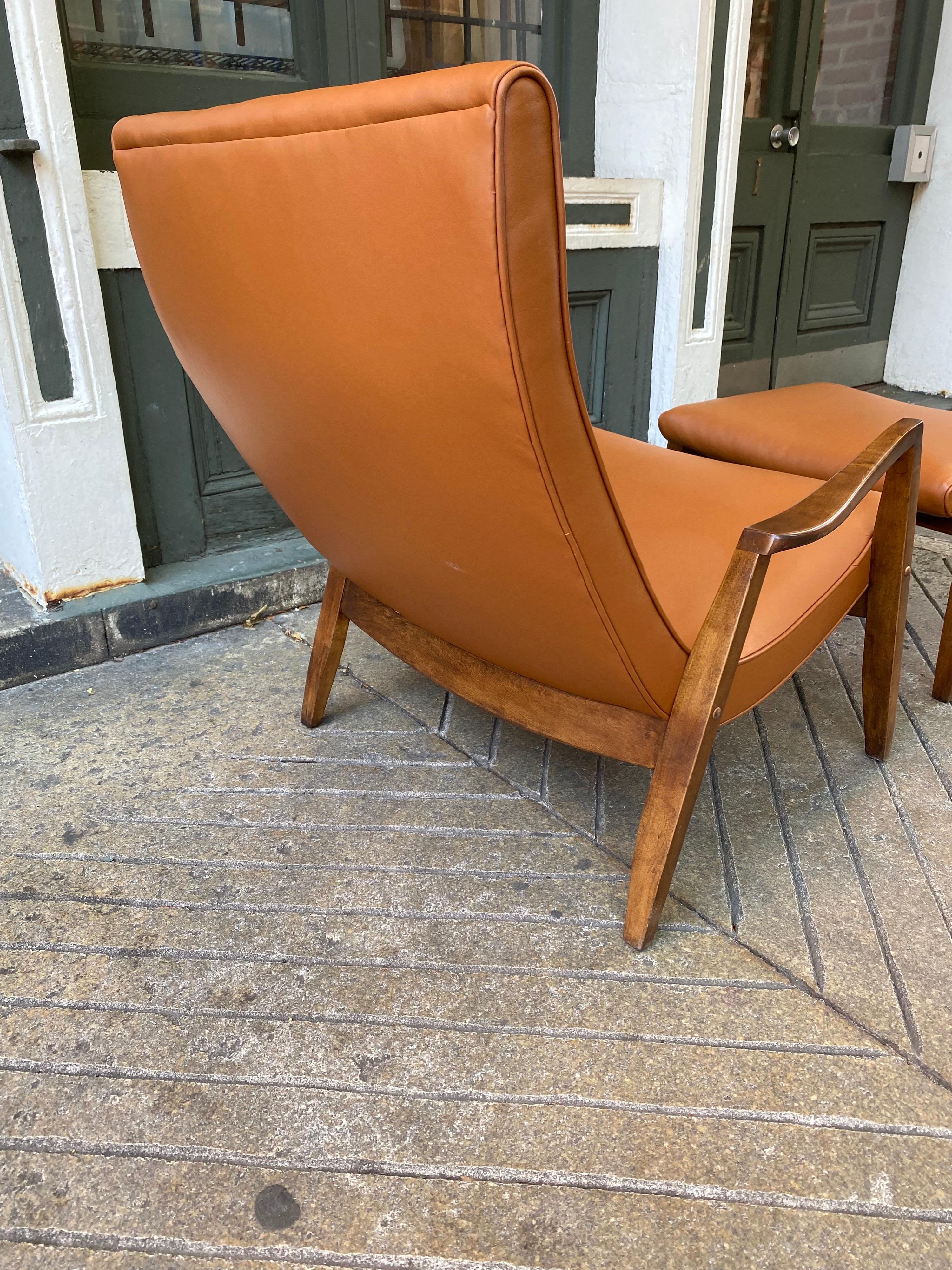 leather scoop chair