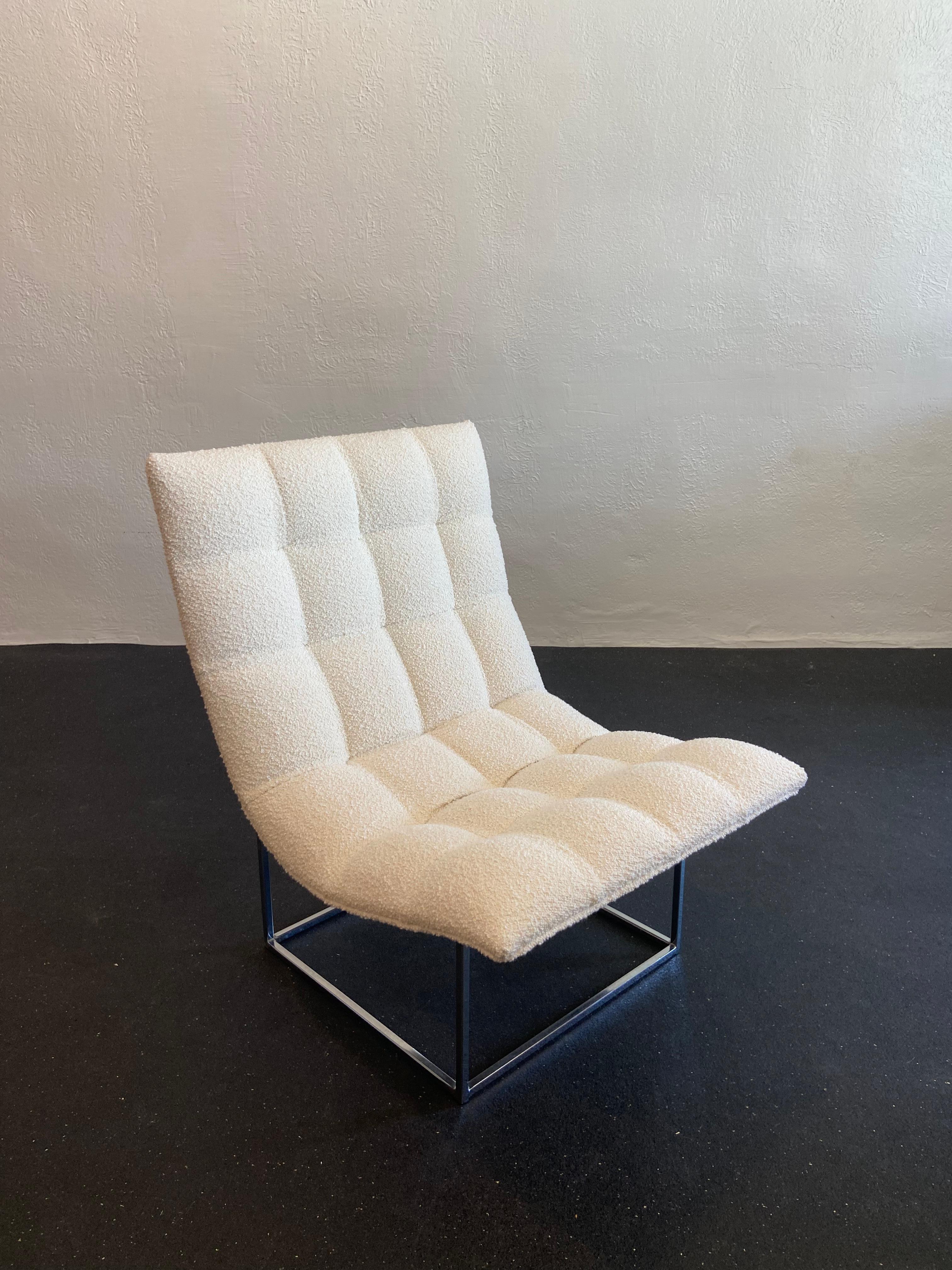 Late 20th Century Milo Baughman For Thayer Coggin Scoop Lounge Chairs- A Pair For Sale