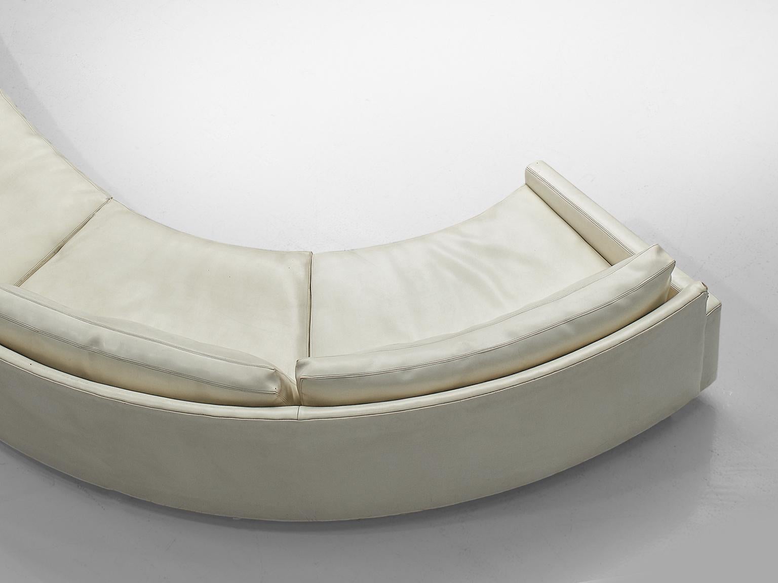 Late 20th Century Milo Baughman for Thayer Coggin Sectional White Leatherette Sofa