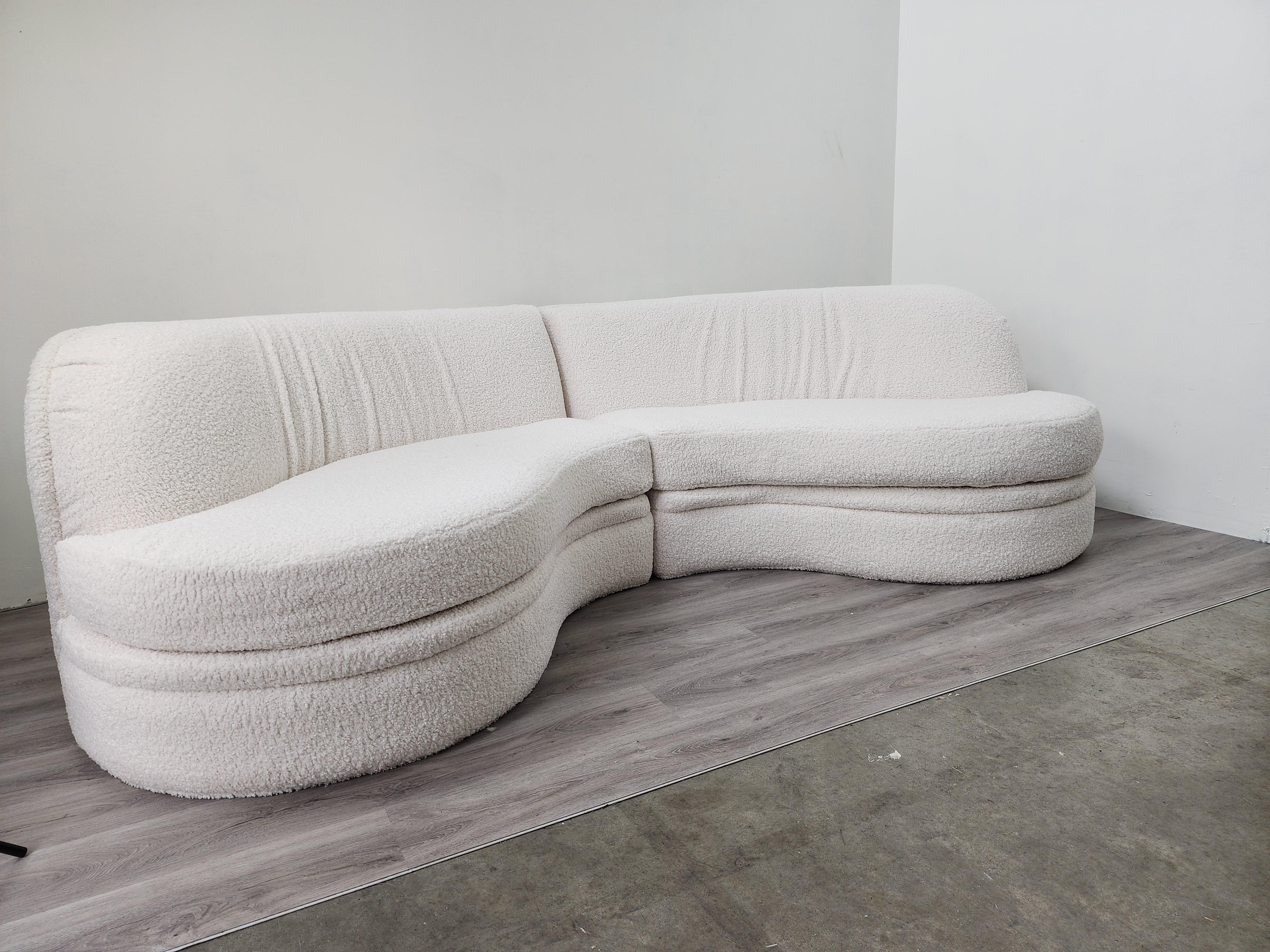 20th Century Milo Baughman for Thayer-Coggin Serpentine Sectional Sofa For Sale
