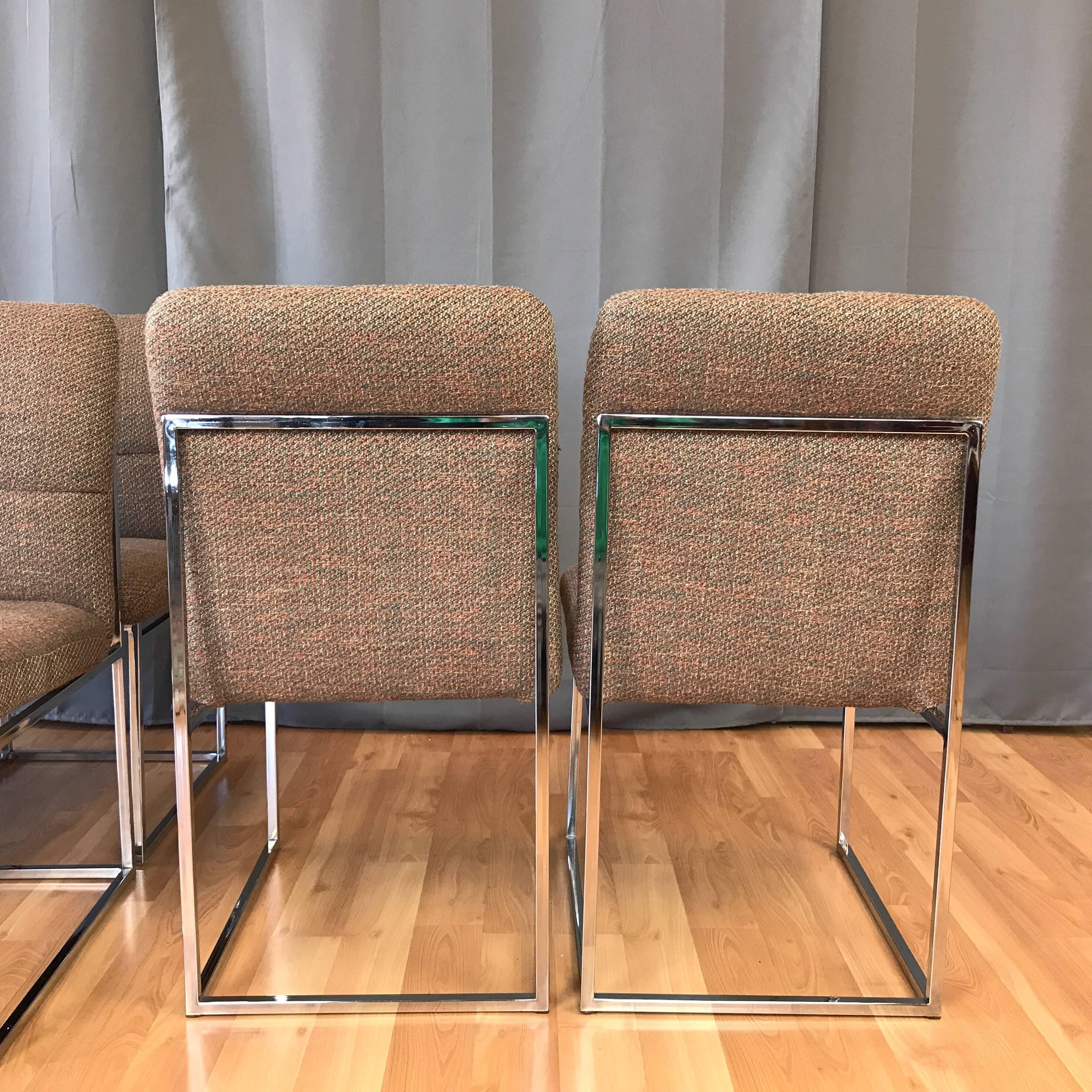 Milo Baughman for Thayer Coggin Set of Six Dining Chairs In Good Condition In San Francisco, CA