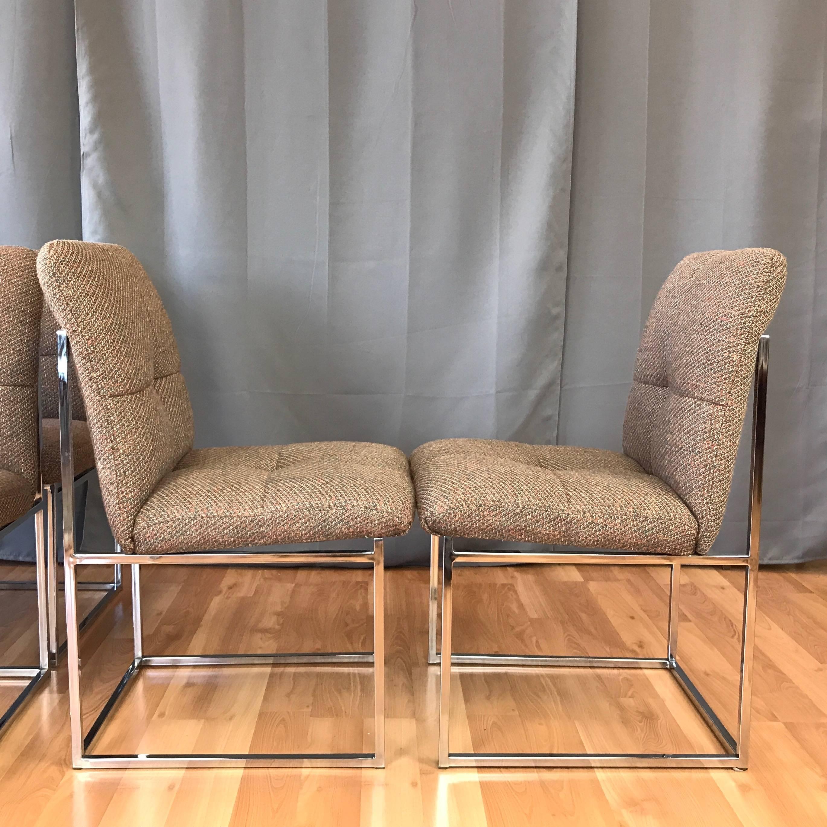 Late 20th Century Milo Baughman for Thayer Coggin Set of Six Dining Chairs