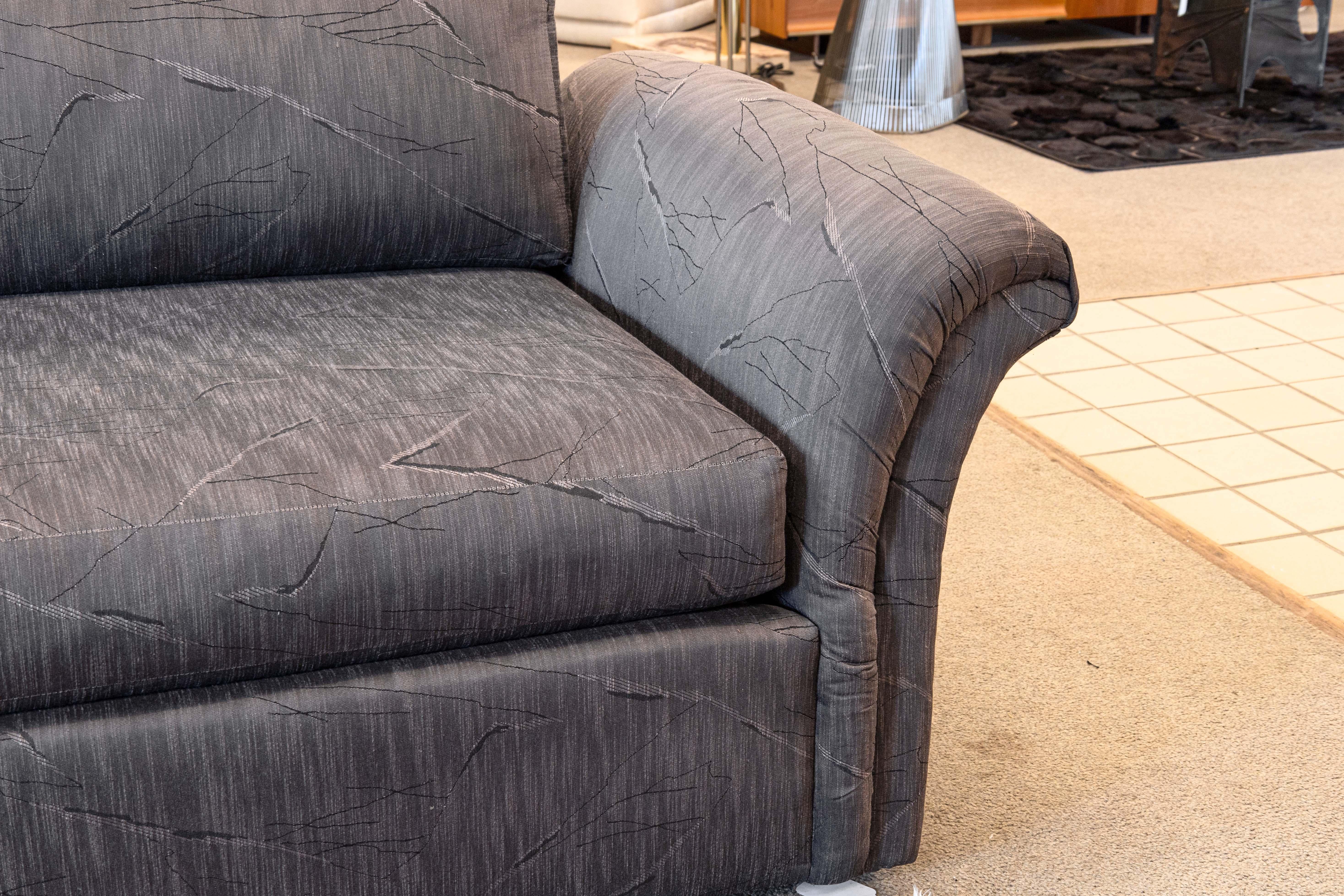 Fabric Milo Baughman for Thayer Coggin Slate Gray Contemporary Modern Sofa