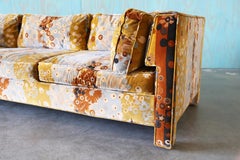 Milo Baughman per Thayer Coggin Divano Jack Lenor Larsen Primavera