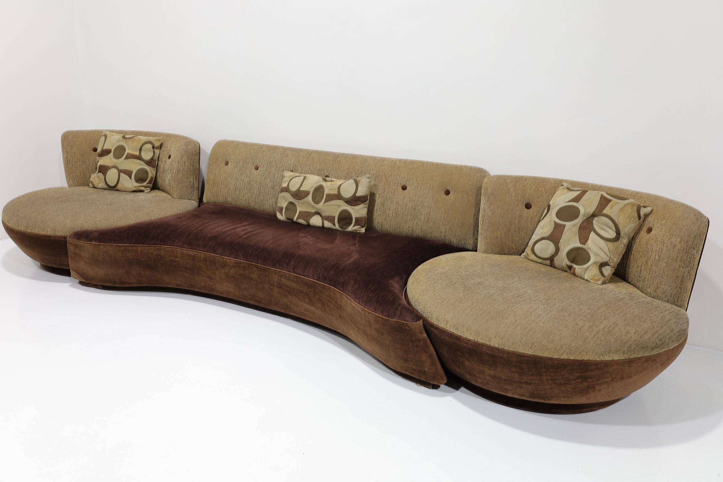 Milo Baughman für Thayer Coggin Sofa mit Drehstühlen  (Moderne der Mitte des Jahrhunderts) im Angebot