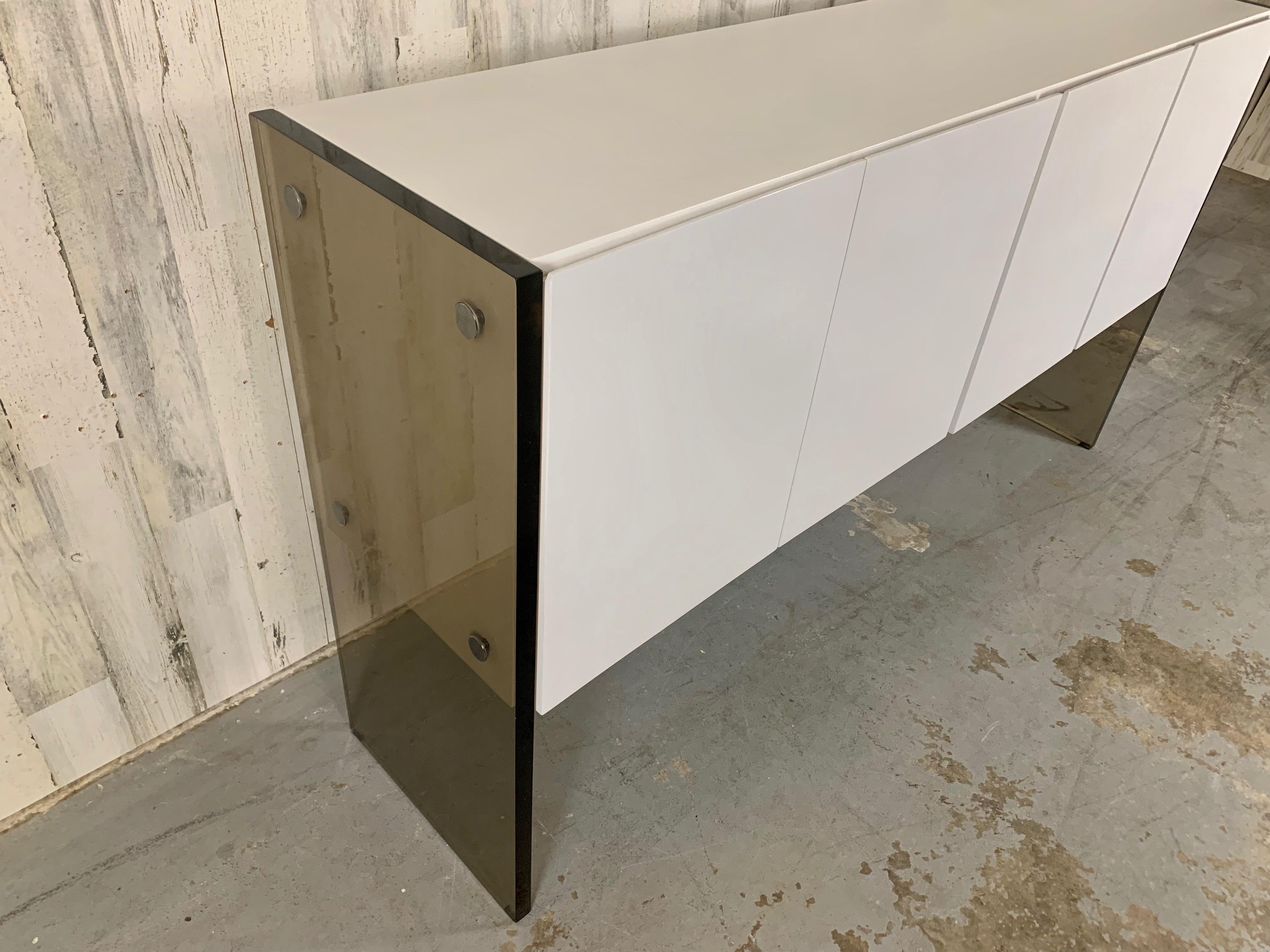 Acrylic Milo Baughman For Thayer Coggin Space Age Credenza