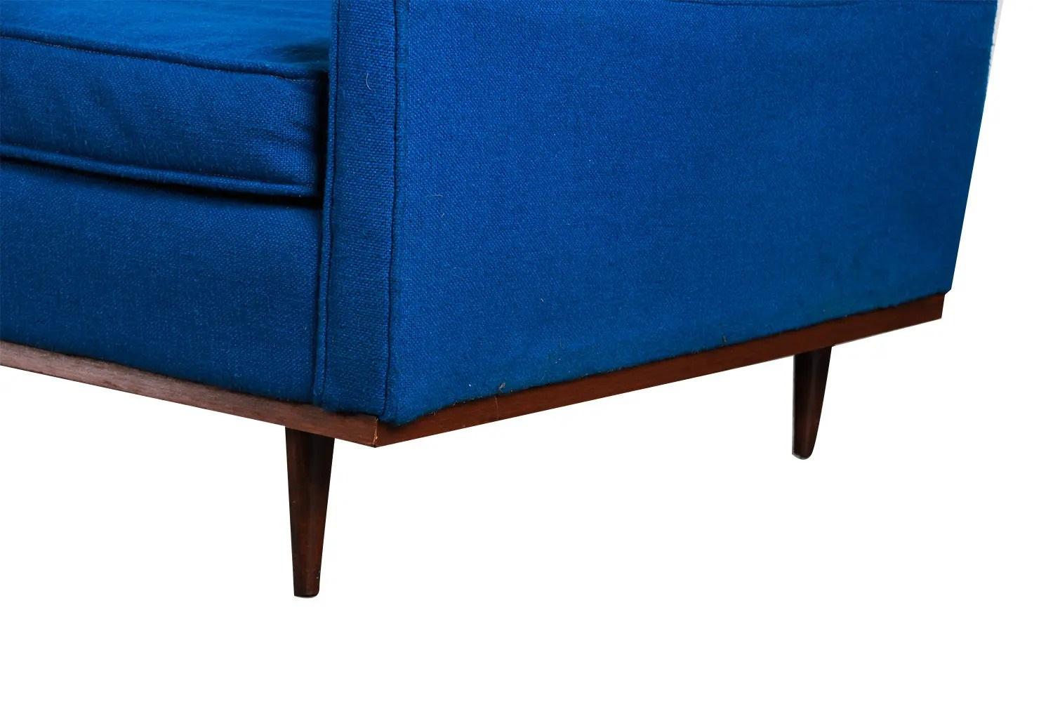 Sofá azul de mediados de siglo de Milo Baughman para Thayer Coggin en venta 1