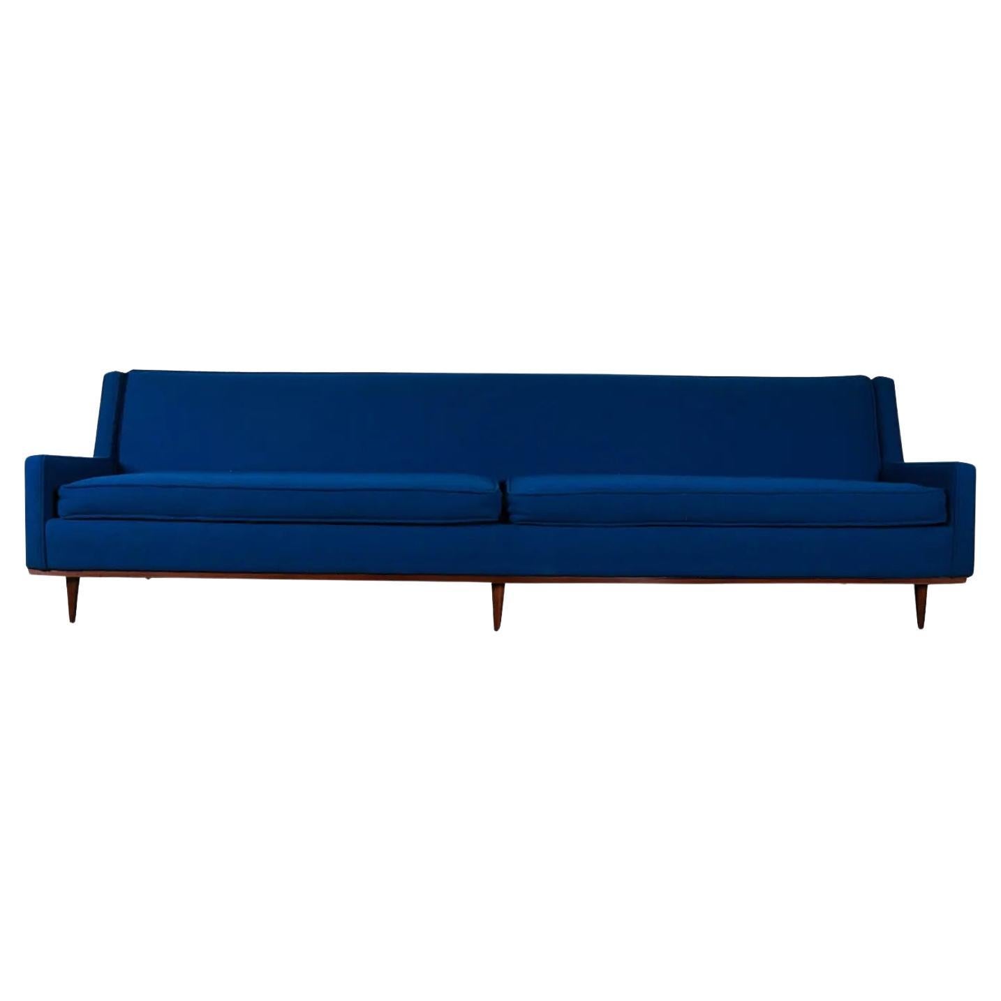 Milo Baughman for Thayer Coggin style Mid-Century Blue Sofa