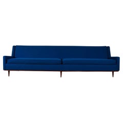 Used Milo Baughman for Thayer Coggin style Mid-Century Blue Sofa