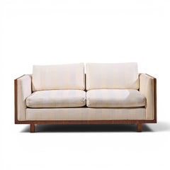 Milo Baughman for Thayer Coggin Style Mid Century Rosewood Case Loveseat Sofa
