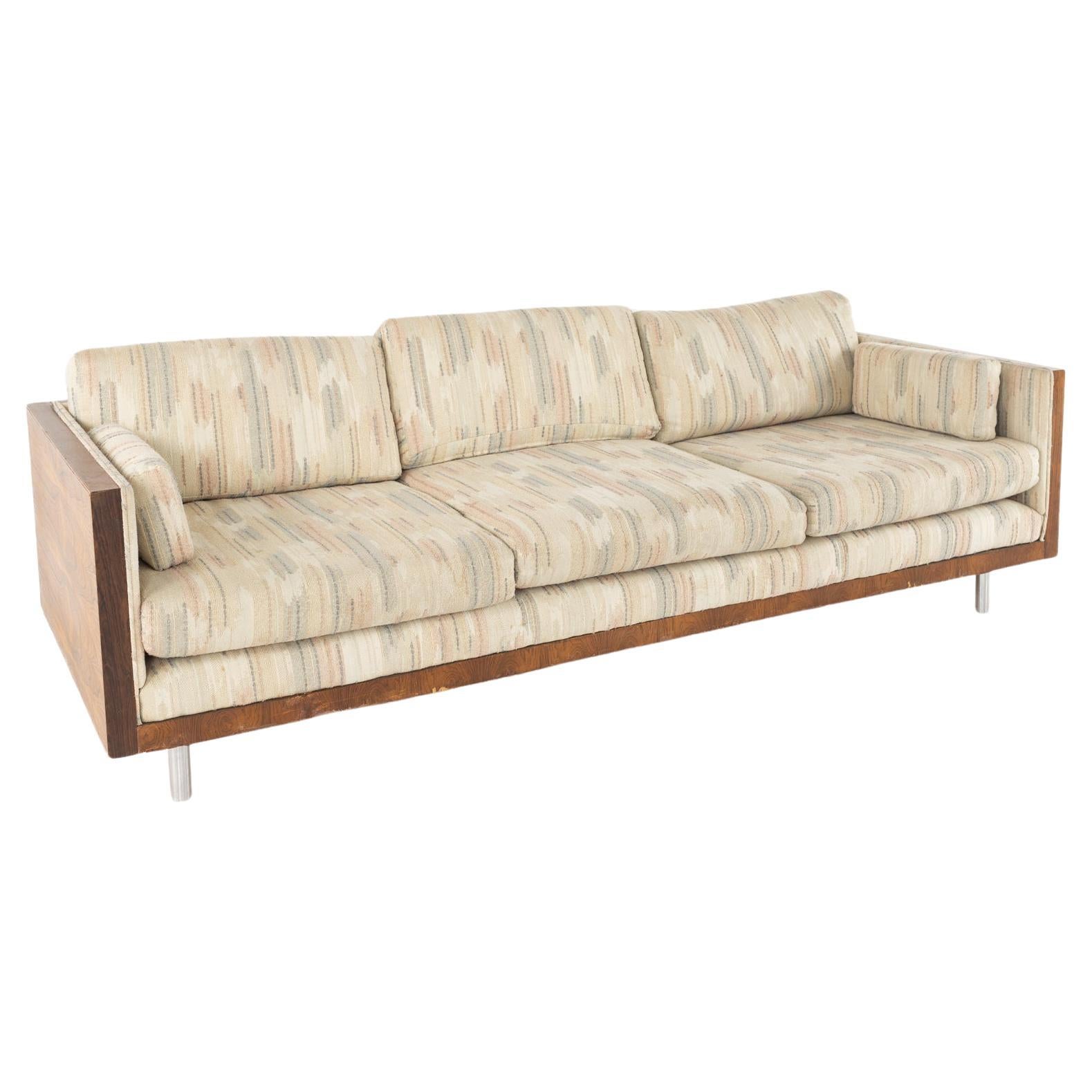 Milo Baughman for Thayer Coggin Style Mid Century Rosewood Case Sofa