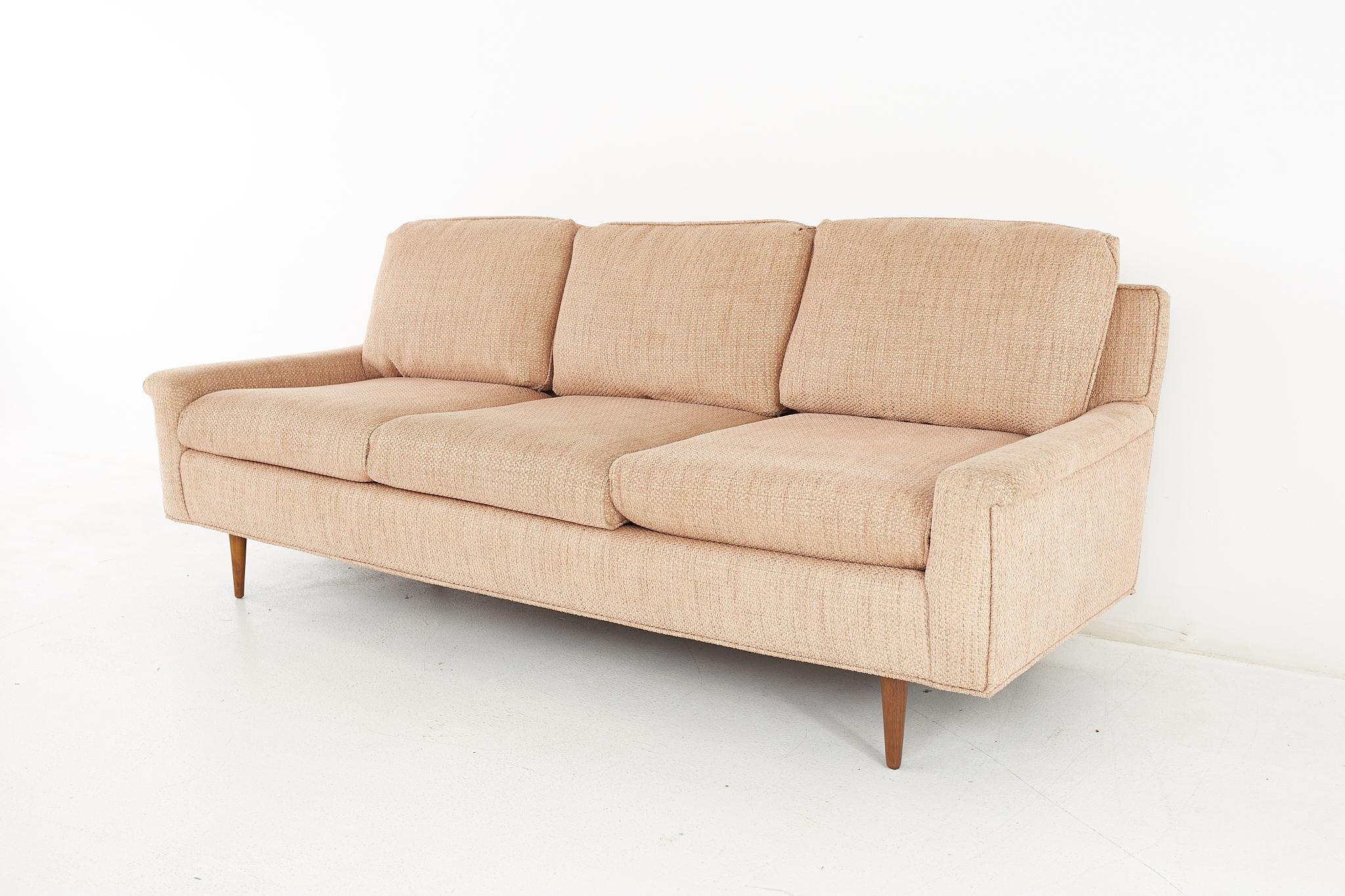 Mid-Century Modern Milo Baughman for Thayer Coggin Style Mid Century Sofa with New Upholstery For Sale