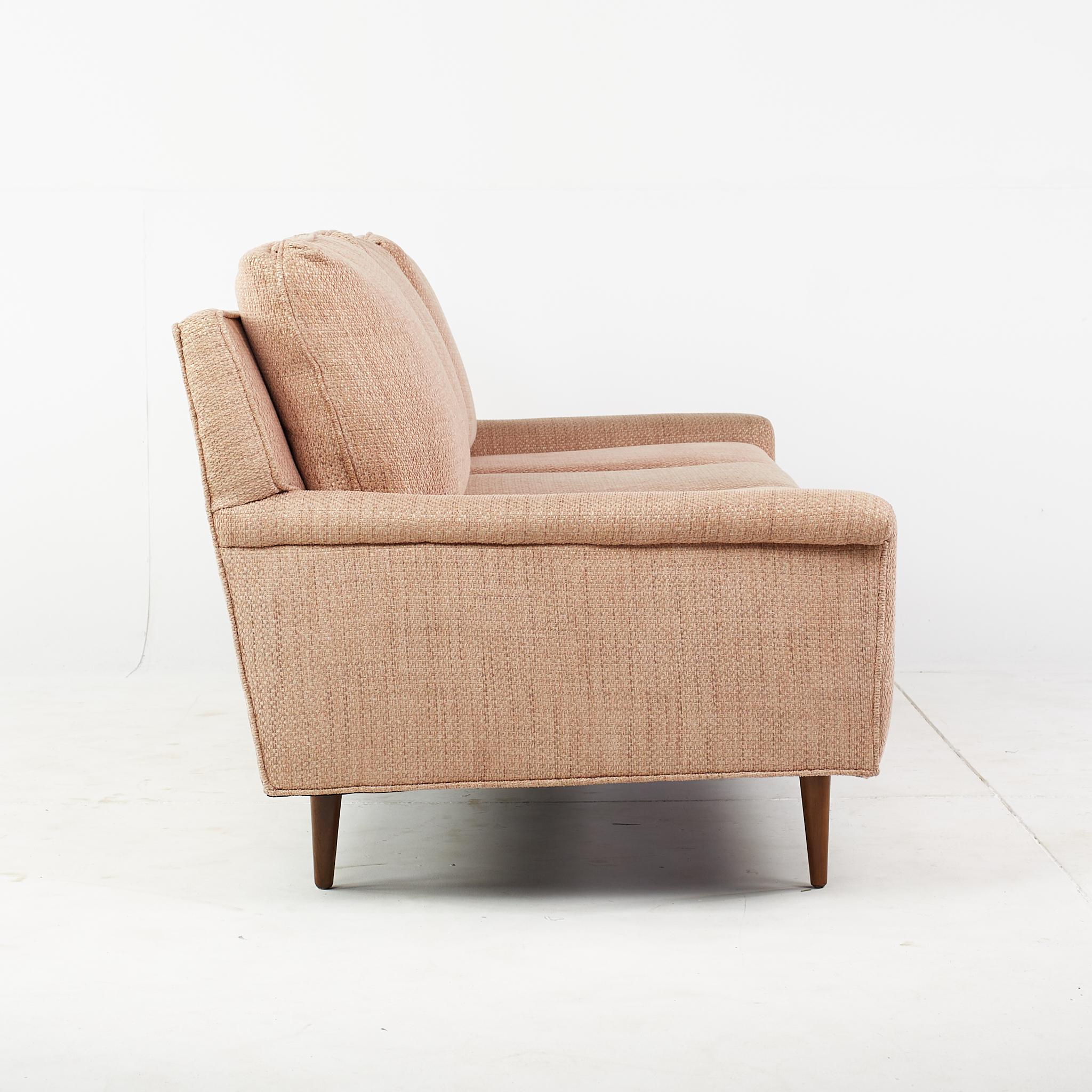 Milo Baughman für Thayer Coggin Stil Mid Century Sofa in neuem Stoff (Polster) im Angebot