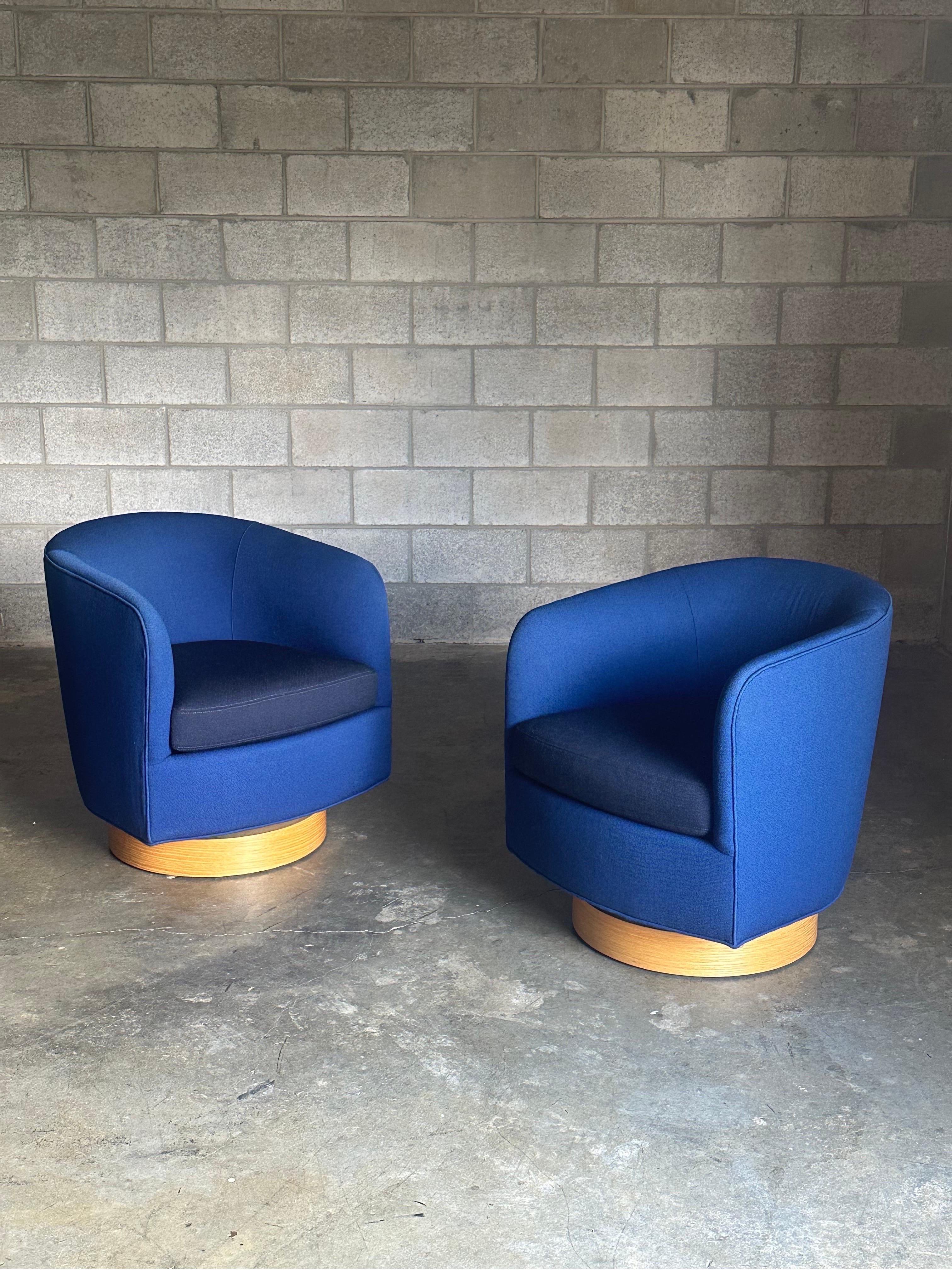 Mid-Century Modern Milo Baughman pour Thayer Coggin Chaises pivotantes et inclinables en vente