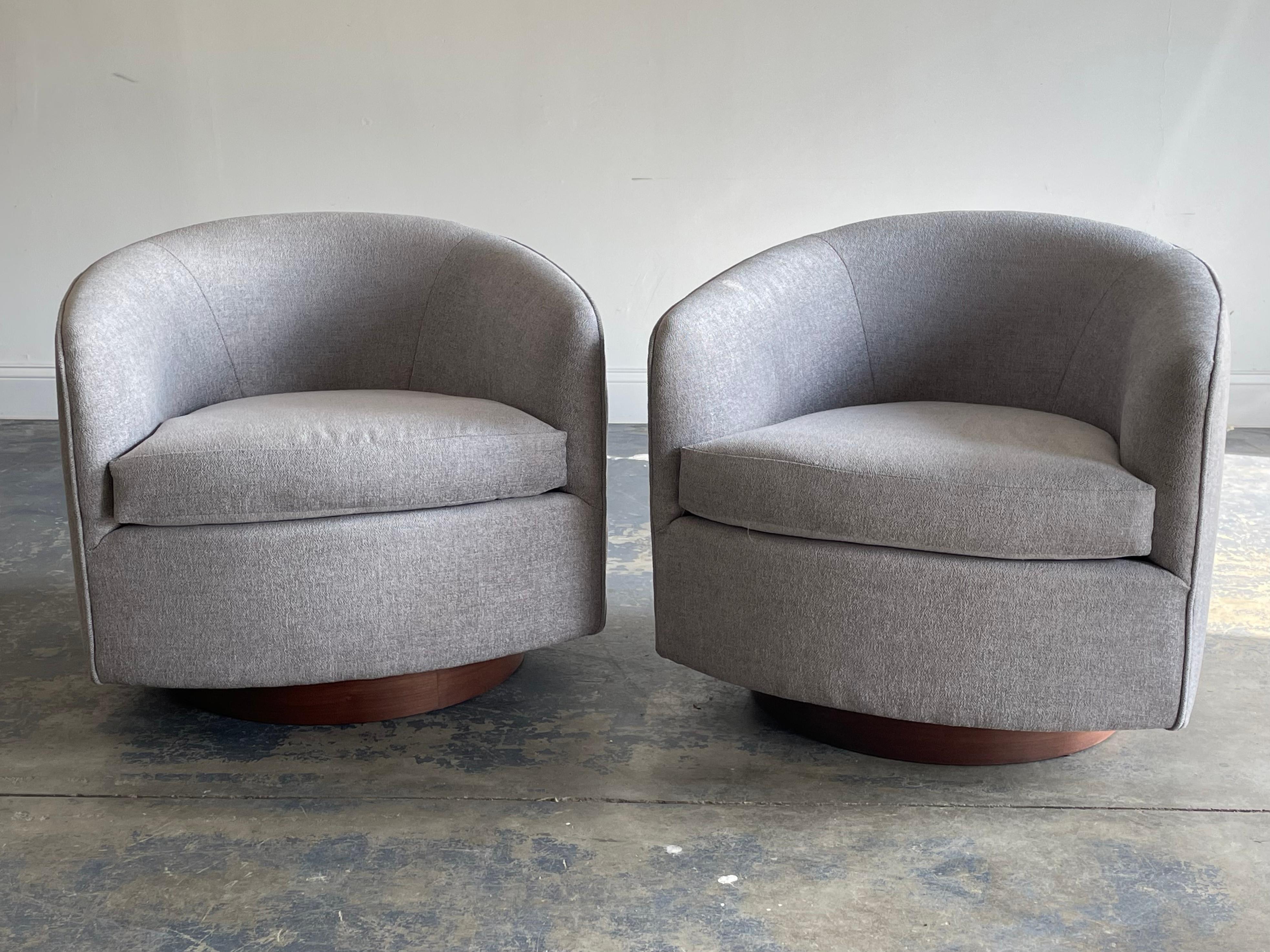 Mid-Century Modern Milo Baughman for Thayer Coggin Swivel and Tilt Chairs