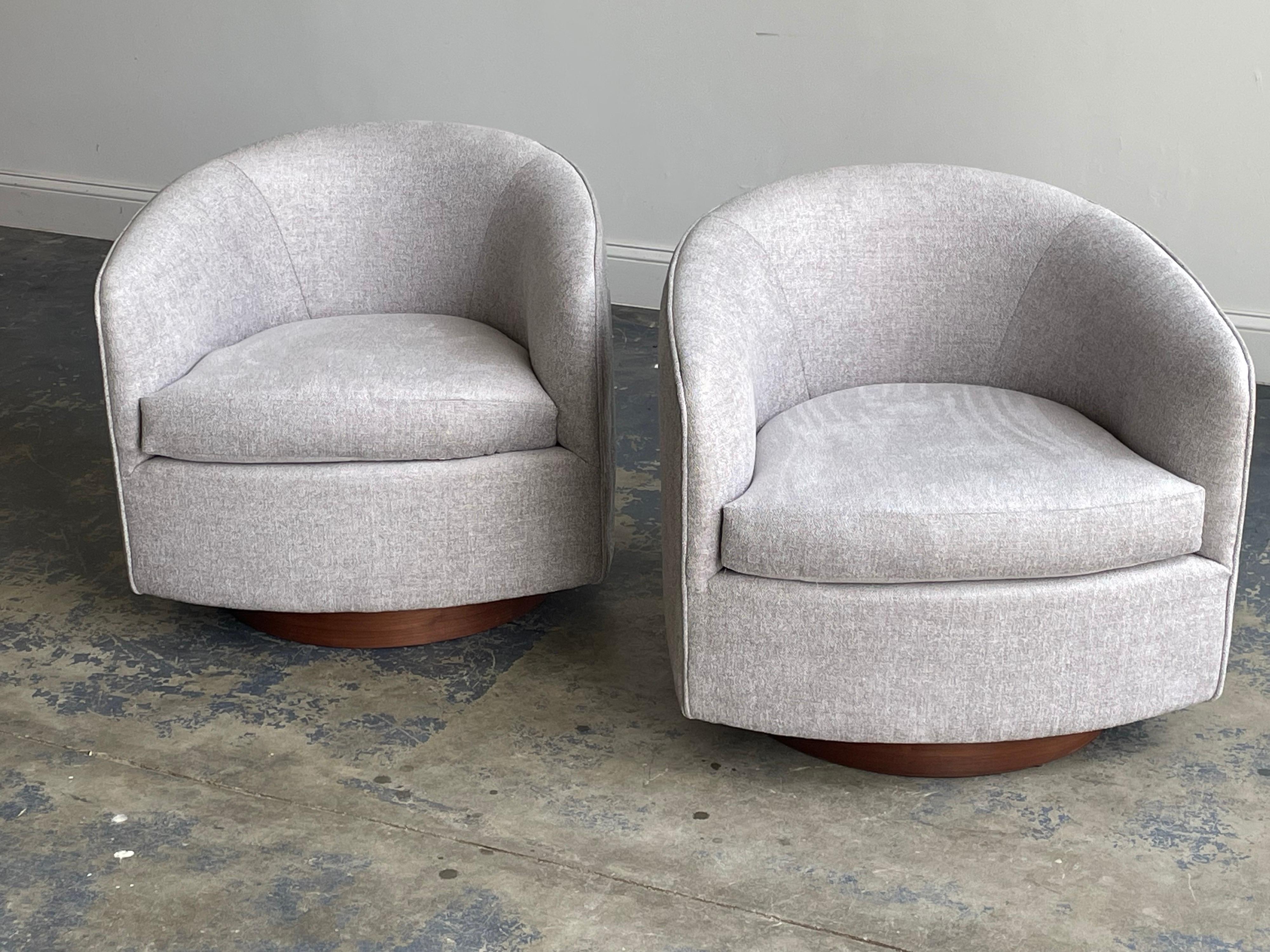 Mid-20th Century Milo Baughman for Thayer Coggin Swivel and Tilt Chairs