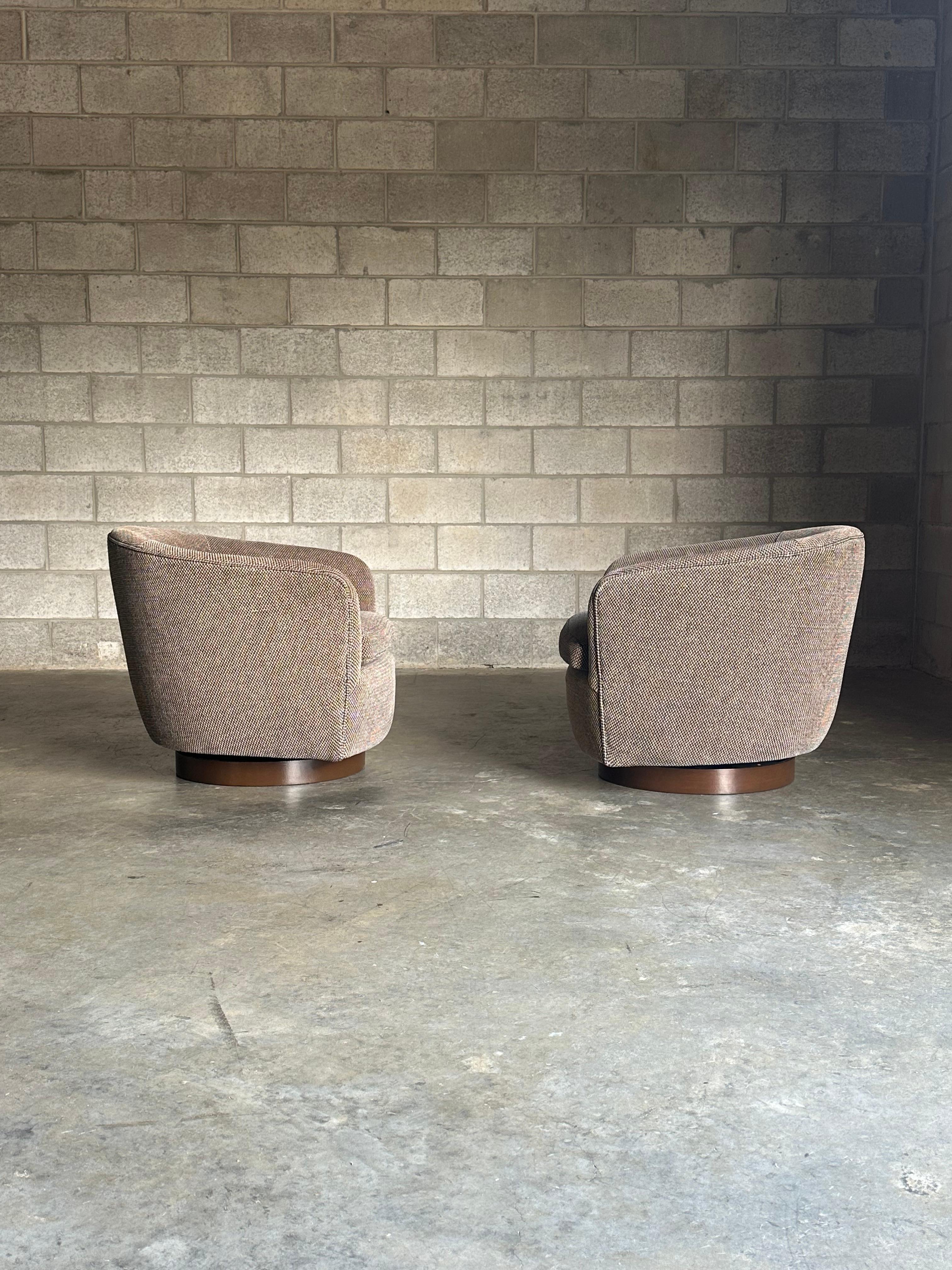 Milo Baughman para Thayer Coggin Sillas giratorias y basculantes en Bueno estado para la venta en St.Petersburg, FL