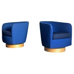 Milo Baughman para Thayer Coggin Sillas giratorias y basculantes