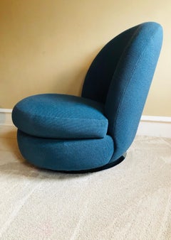 Milo Baughman for Thayer Coggin Swivel and Tilt Lounge Chairs, 1960s, a Pair