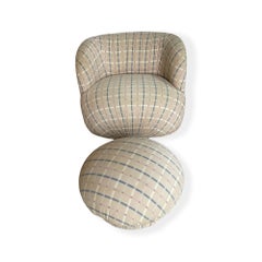 Milo Baughman for Thayer Coggin Swiveling Lounge Chair & Ottoman