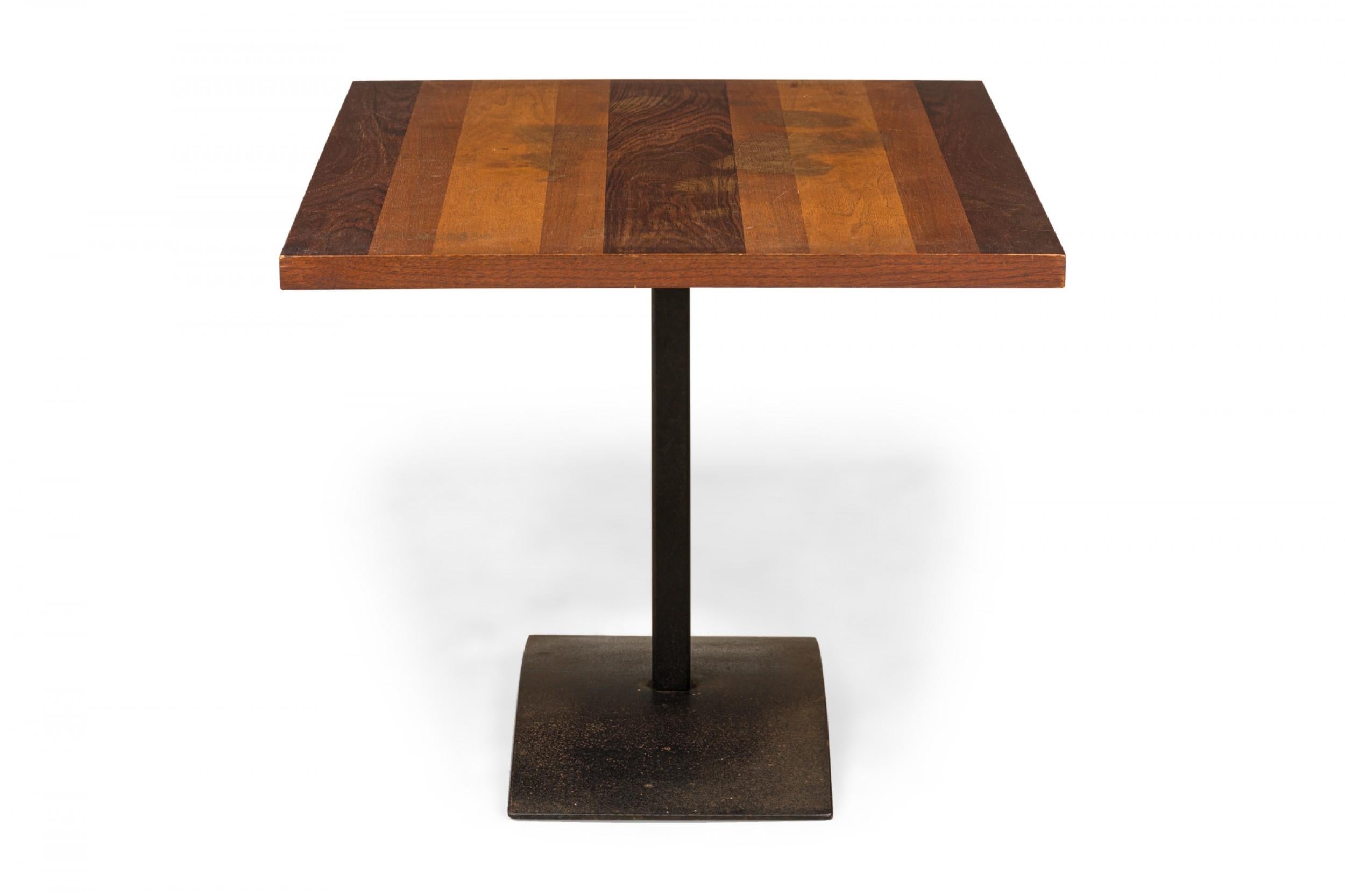 Mid-Century Modern Table d'appoint en bois et fer tricolore Milo Baughman pour Thayer Coggin en vente
