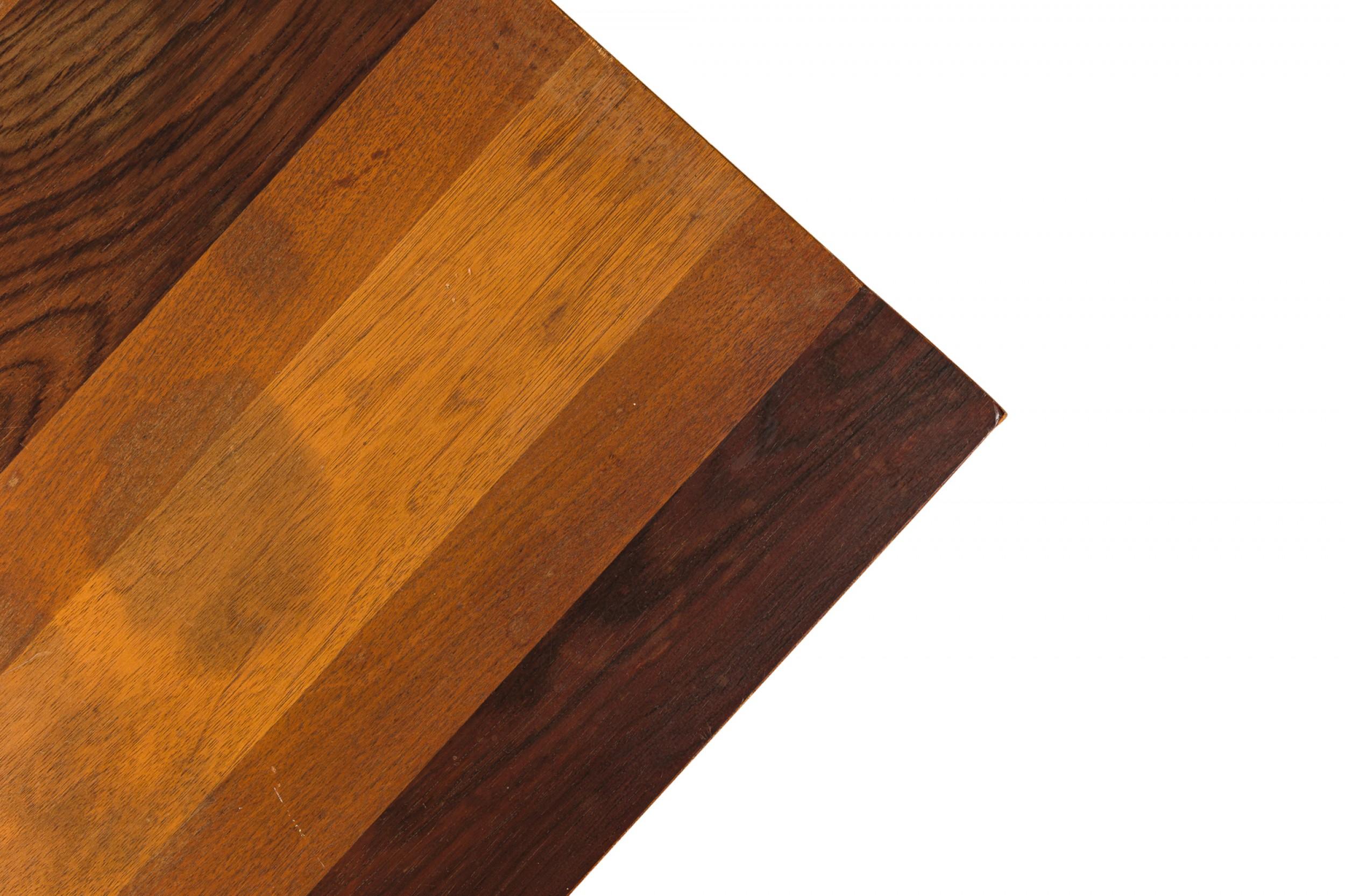 Table d'appoint en bois et fer tricolore Milo Baughman pour Thayer Coggin en vente 1