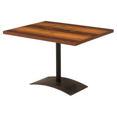 Milo Baughman for Thayer Coggin Tri-Tone Wood and Iron End / Side Table