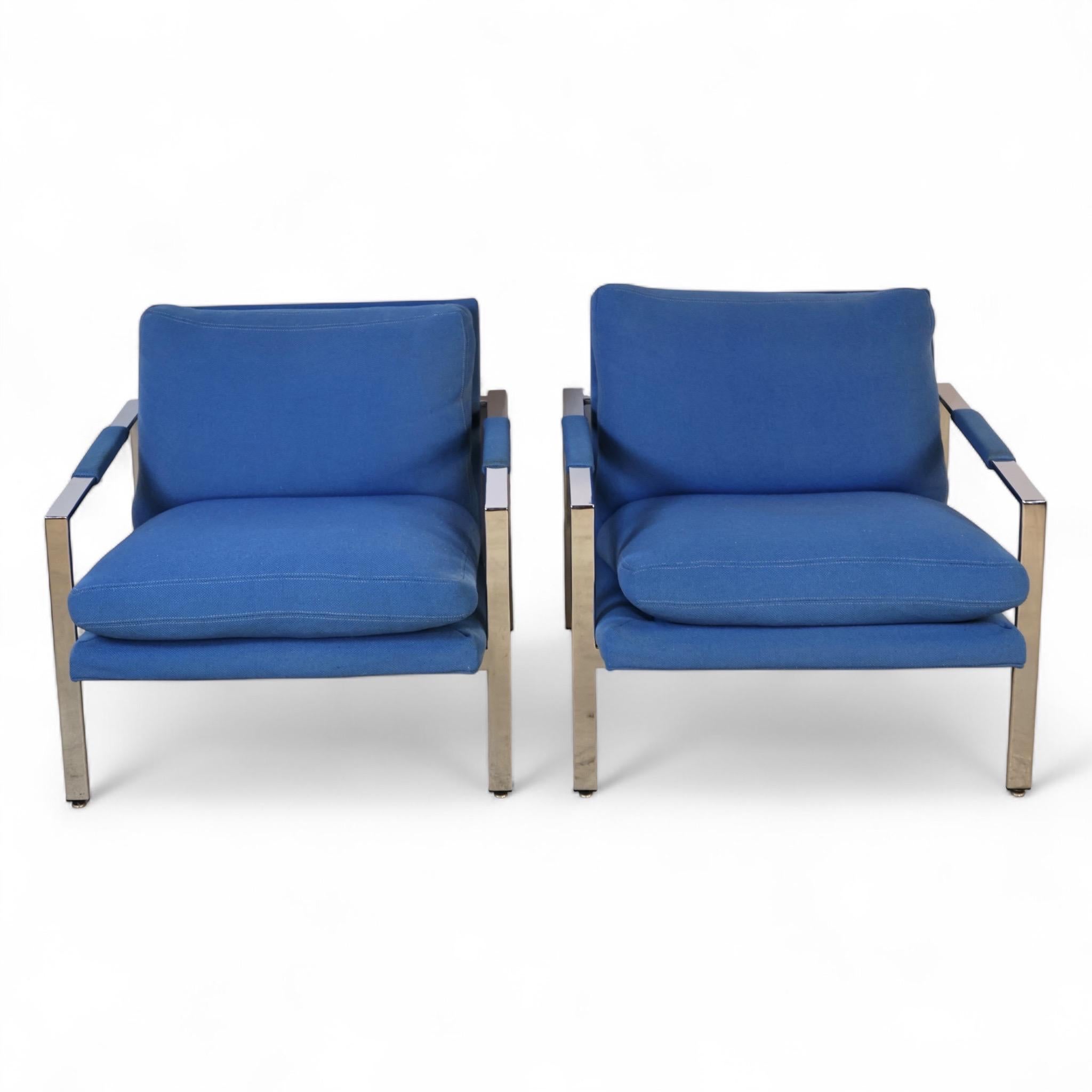 Milo Baughman für Thayer Coggin Vintage Mid Century Modern T Back Lounge Chairs (amerikanisch) im Angebot