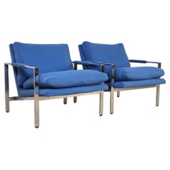 Milo Baughman für Thayer Coggin Vintage Mid Century Modern T Back Lounge Chairs