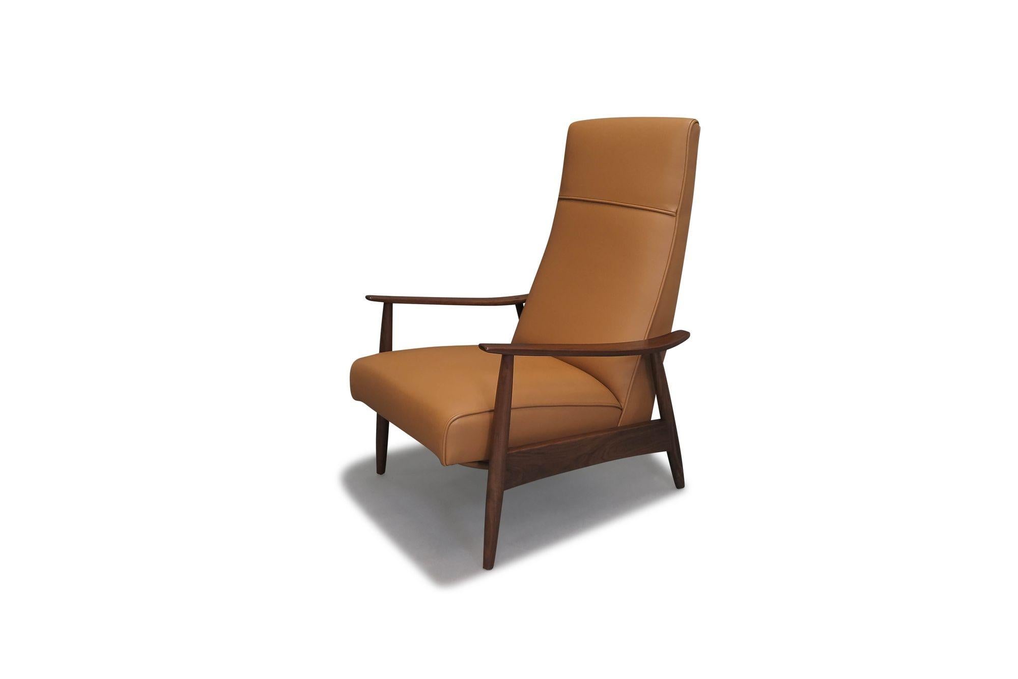 Mid-Century Modern Milo Baughman pour Thayer Coggin Chaise longue inclinable en noyer en vente