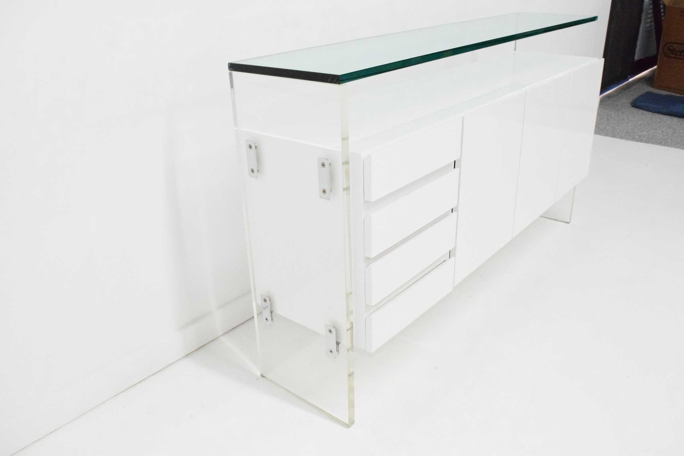 Mid-Century Modern Milo Baughman for Thayer Coggin White Lacquer Sideboard
