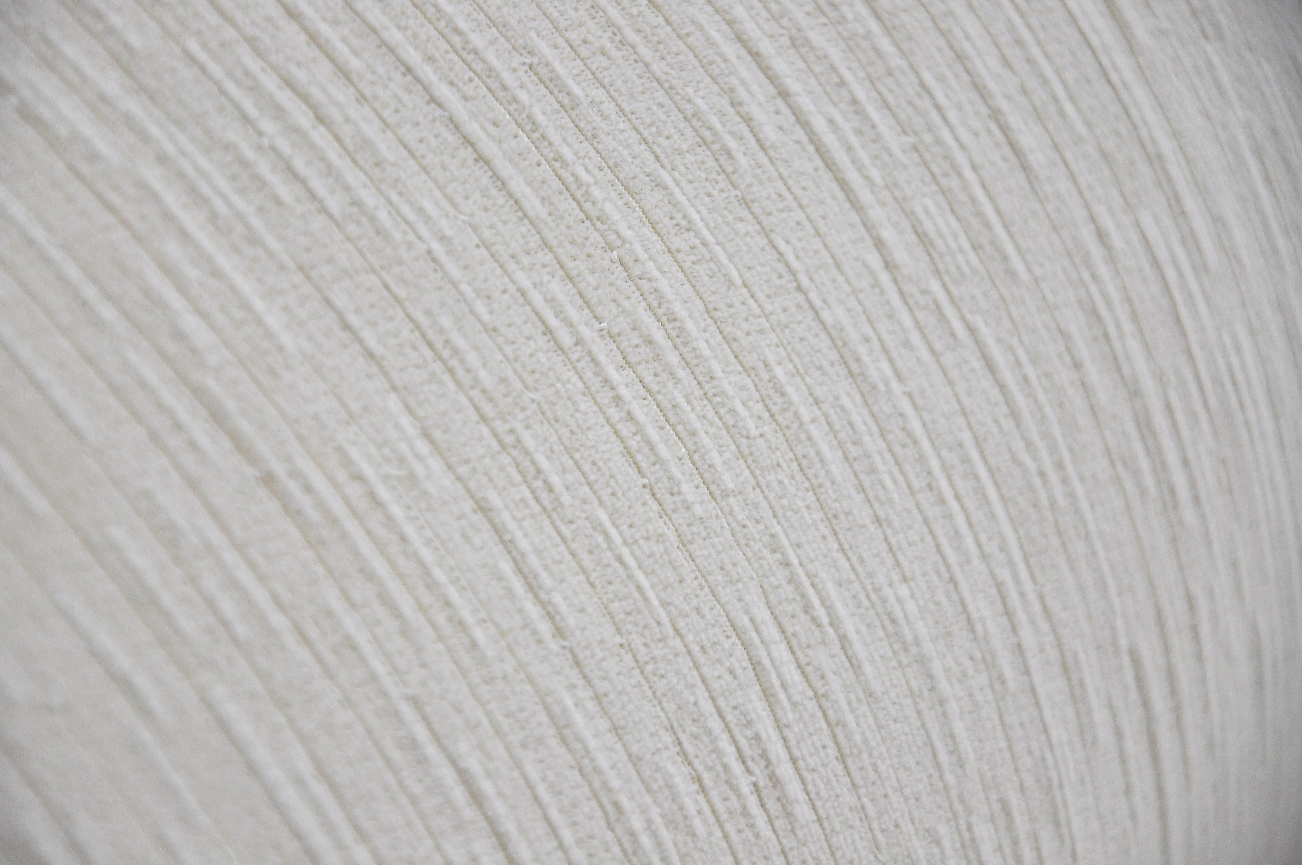 Fabric Milo Baughman for Thayer Coggin White Sectional Circle Sofa