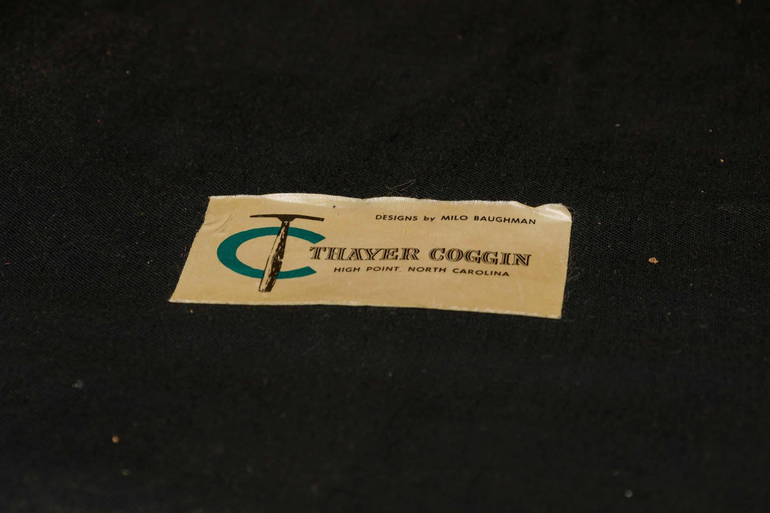 Milo Baughman for Thayer Coggin Yellow Tufted Velour Horseshoe Form Lounge / Arm en vente 3
