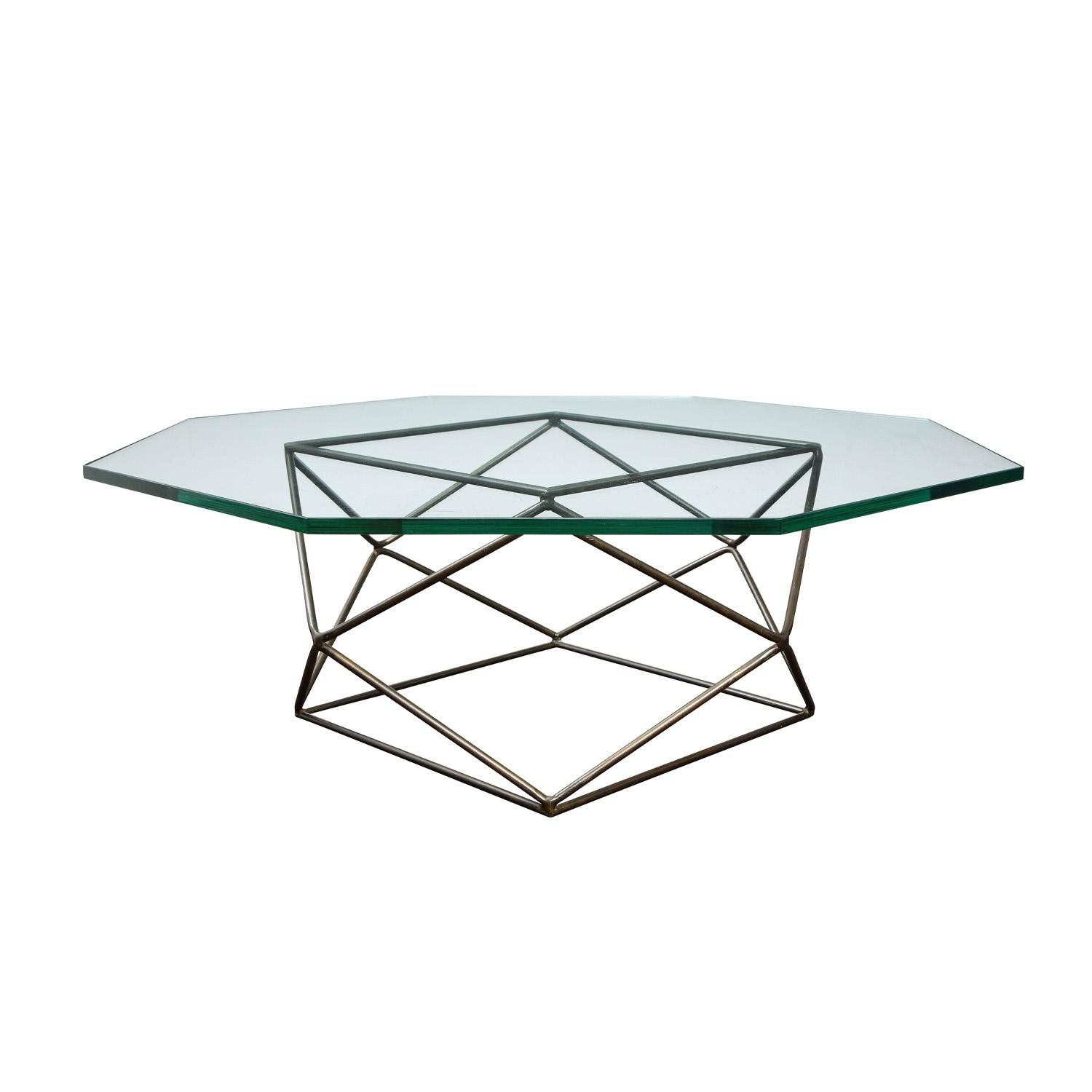 Mid-Century Modern Table basse géodesique en bronze de Milo Baughman, 1970 en vente