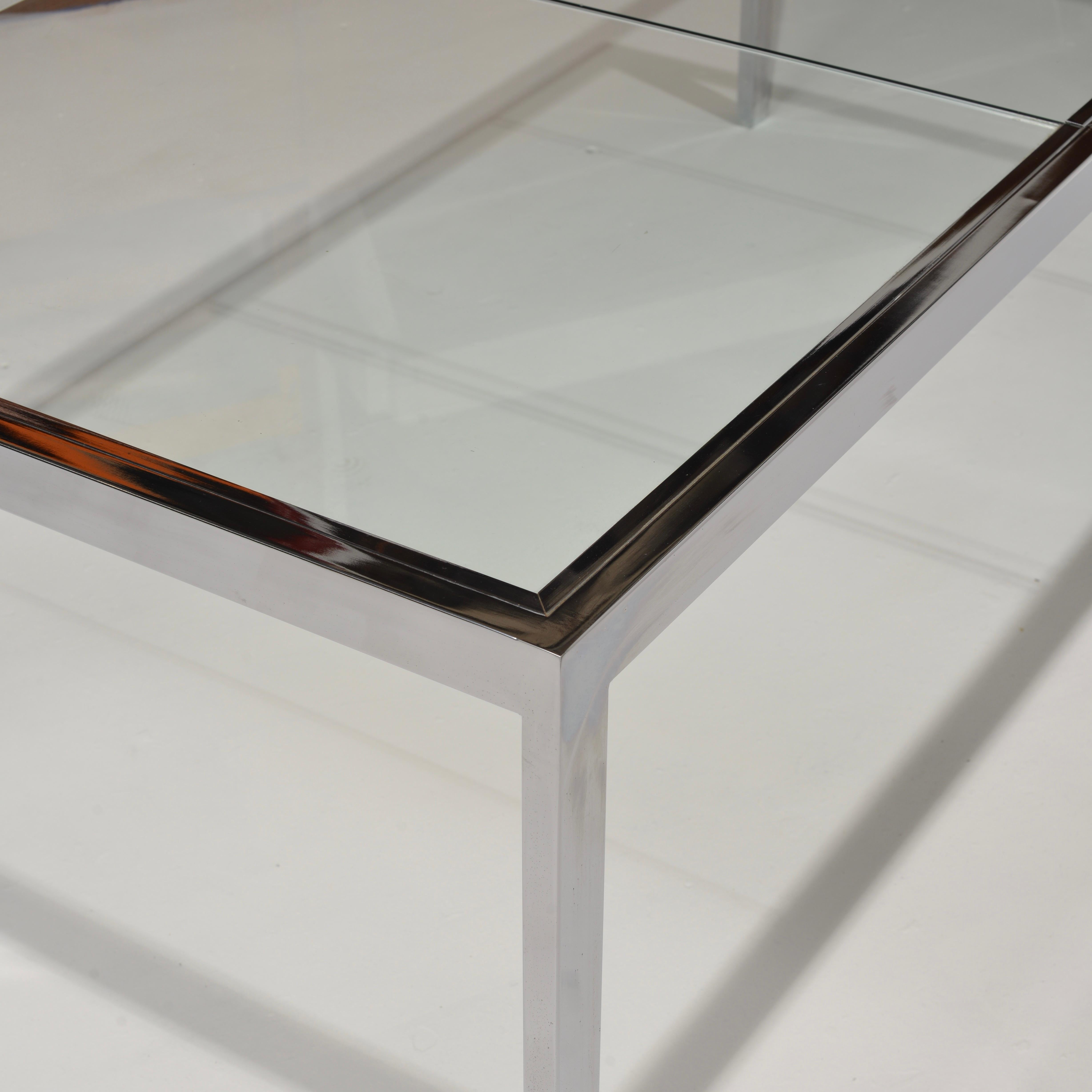 DIA Glass and Chrome Expandable Dining Table 4